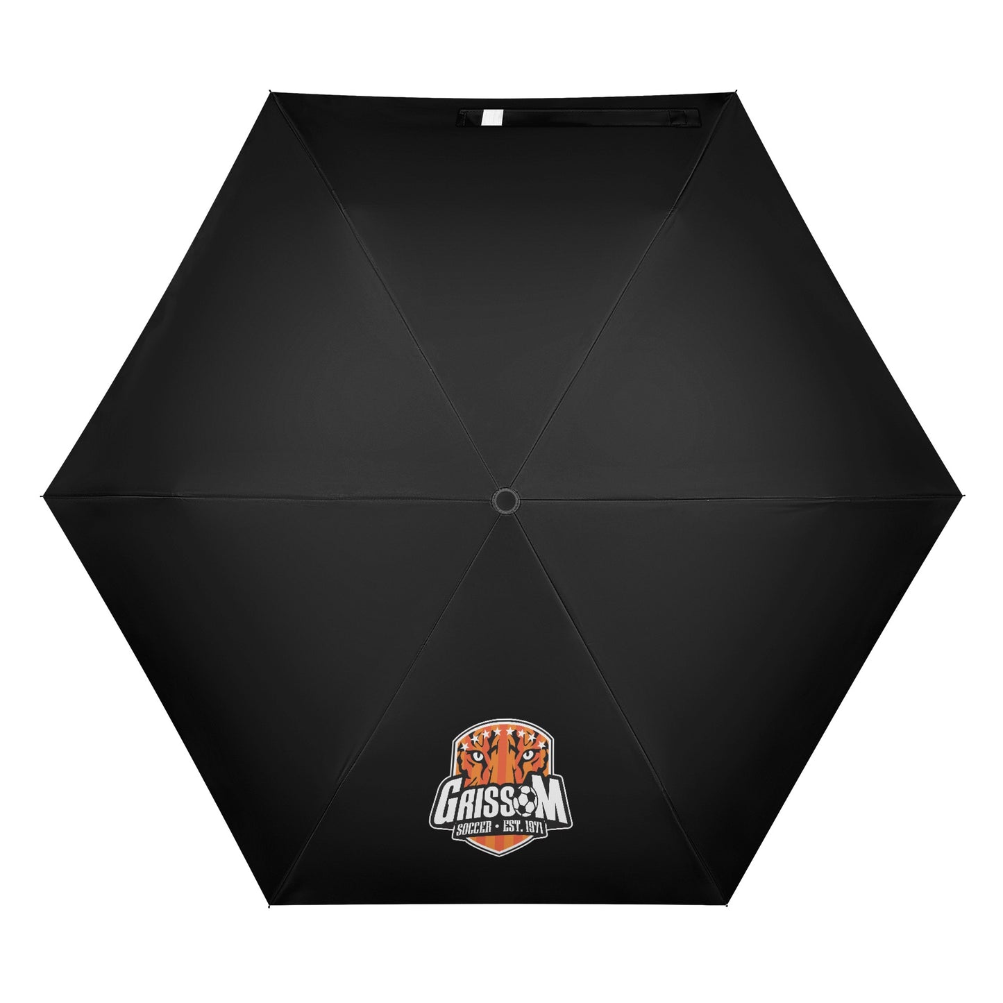 Grissom Men Soccer Logo Outside Print Manual Folding Umbrella