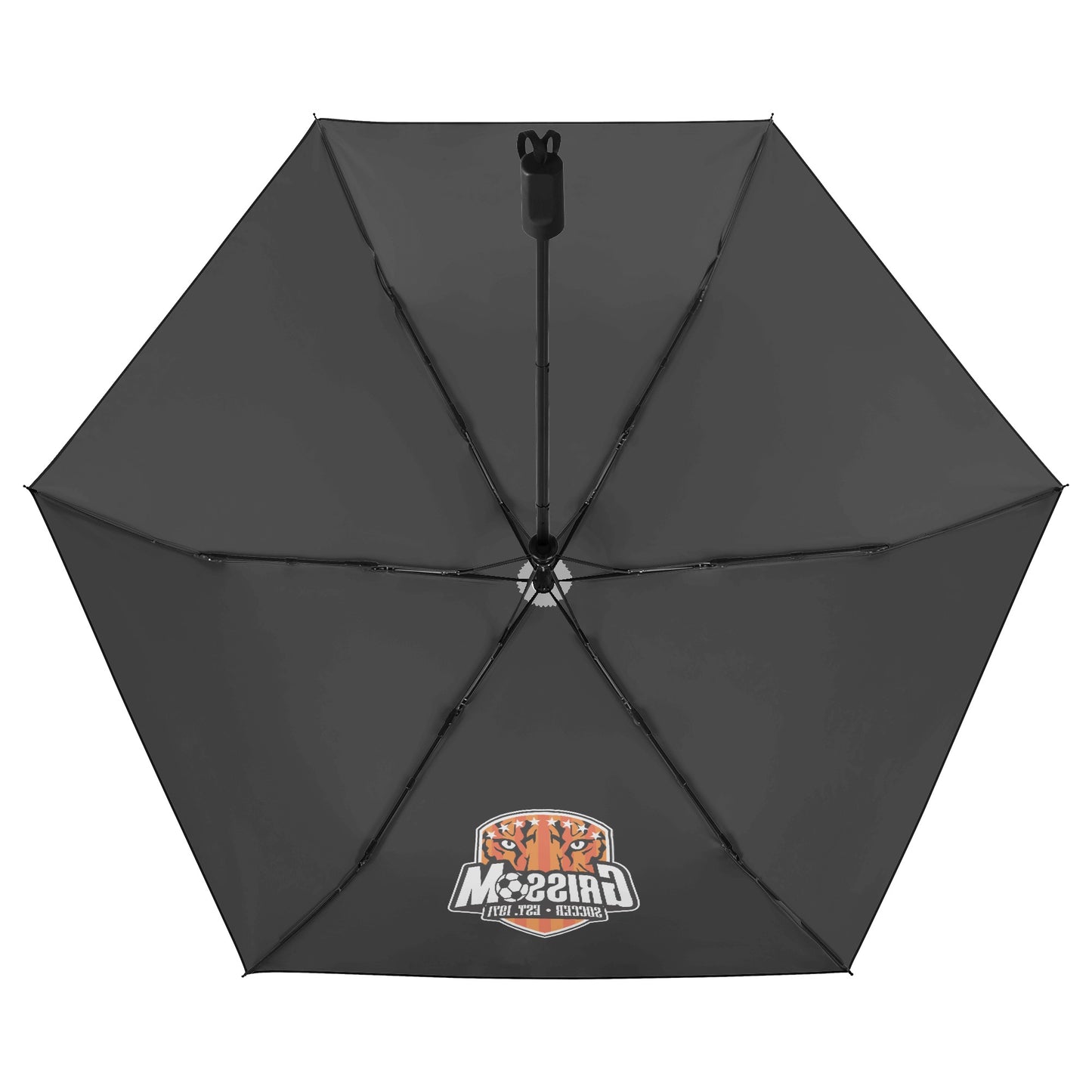 Grissom Men Soccer Logo Outside Print Manual Folding Umbrella