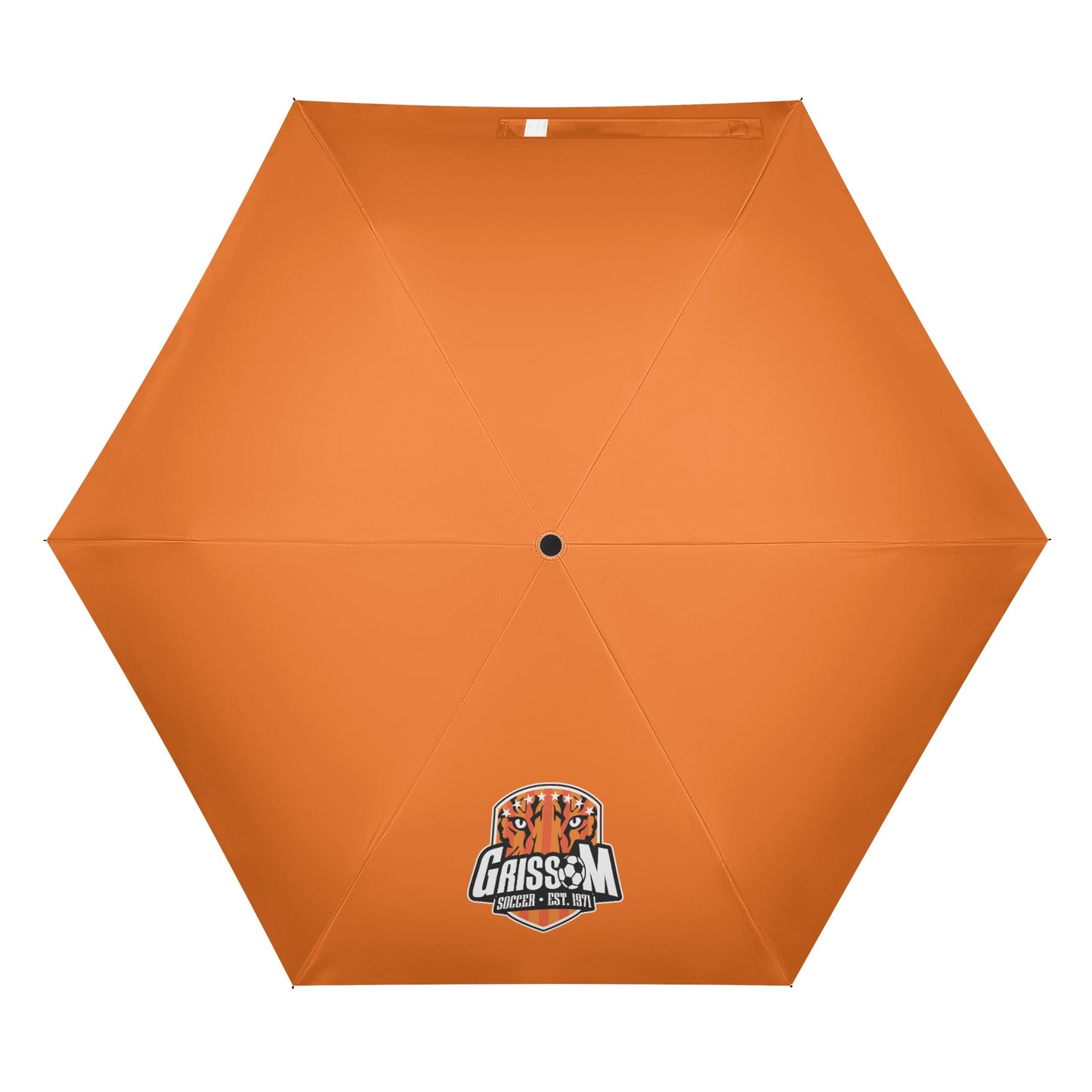 Grissom Men Soccer Logo Outside Print Manual Folding Umbrella