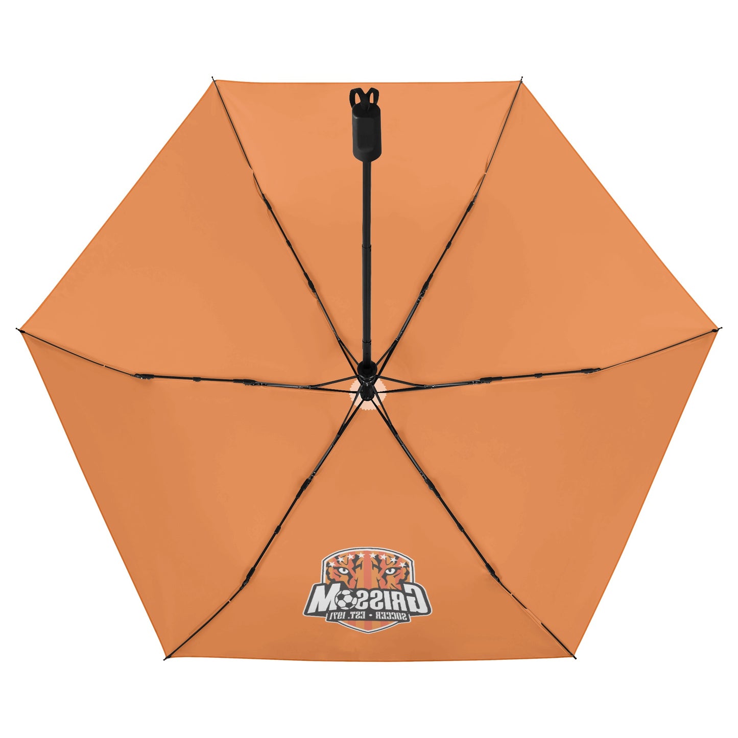 Grissom Men Soccer Logo Outside Print Manual Folding Umbrella