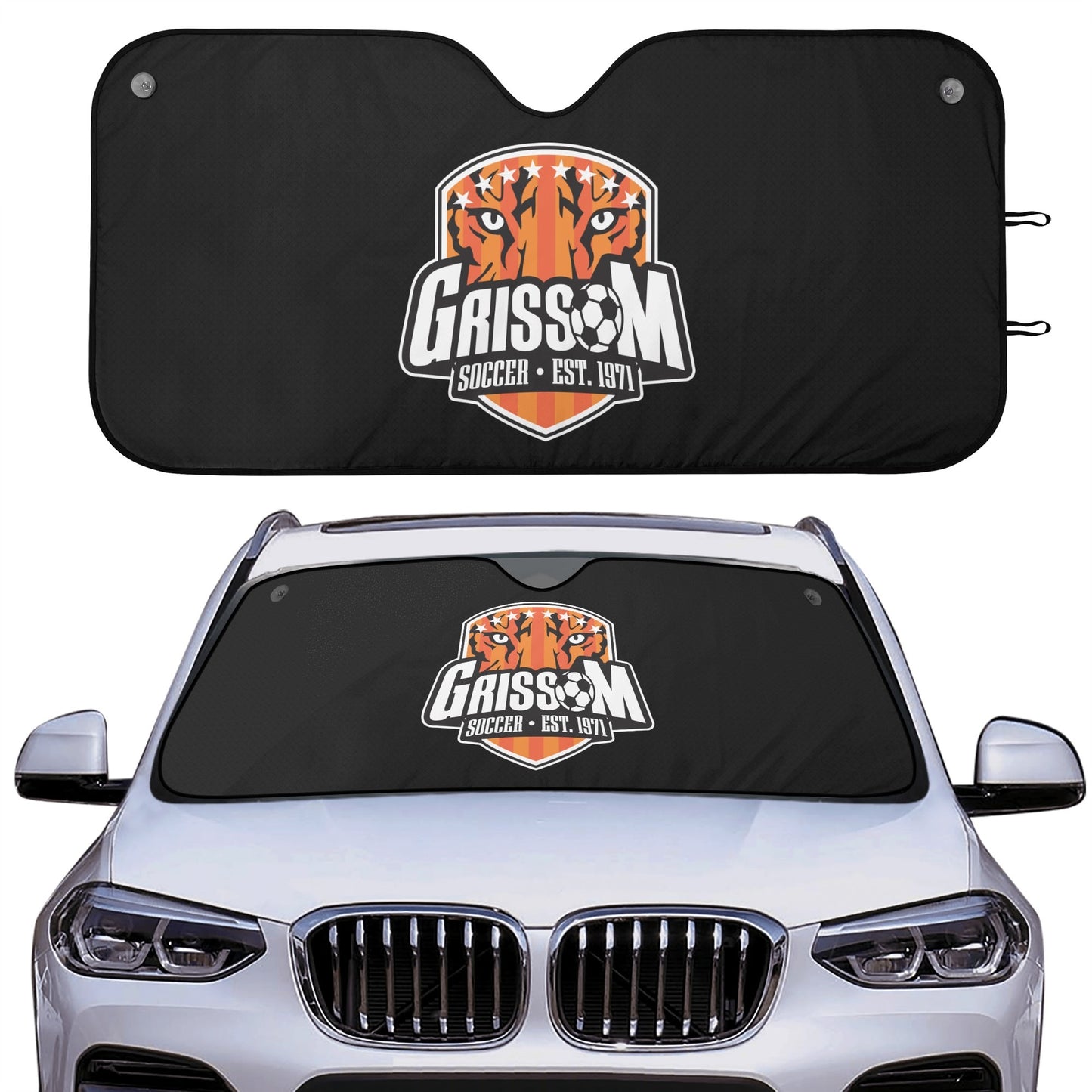 Grissom Soccer Logo Car Auto Sun Shade