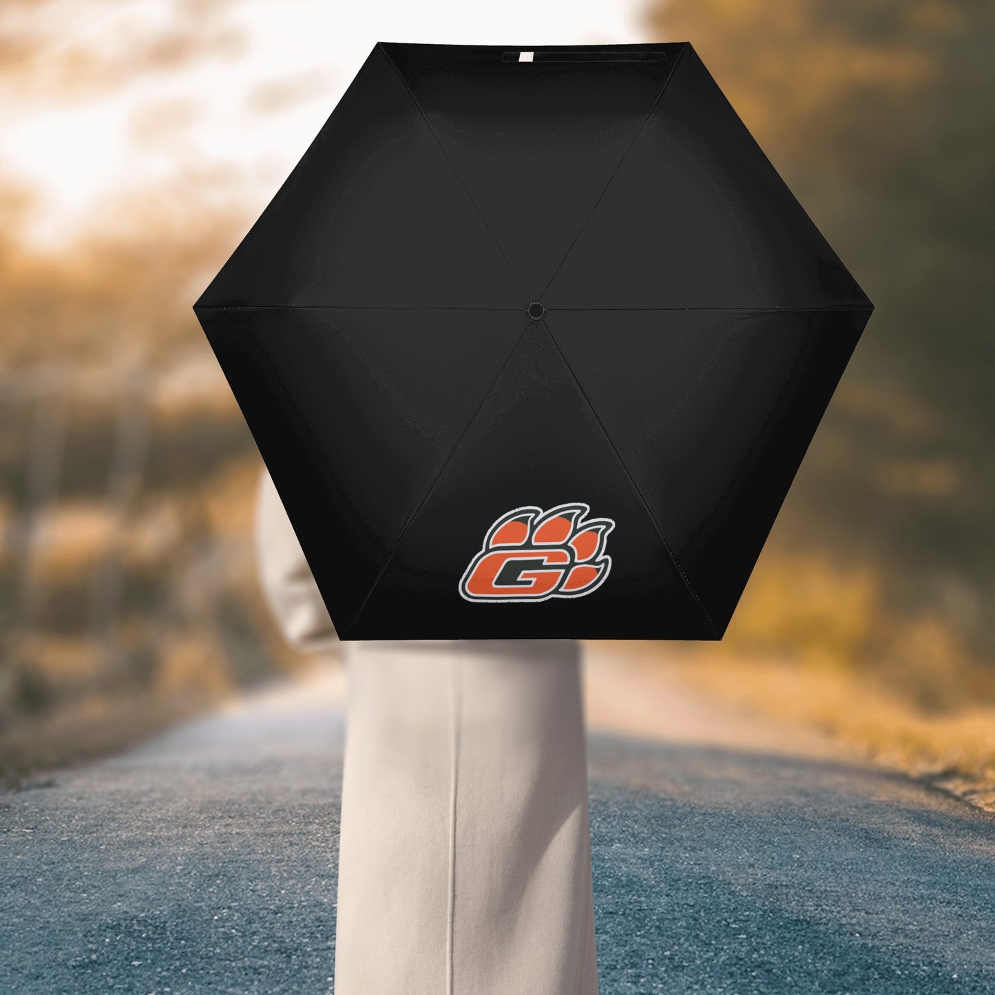 Grissom Tiger Paw Outside Print Manual Folding Umbrella