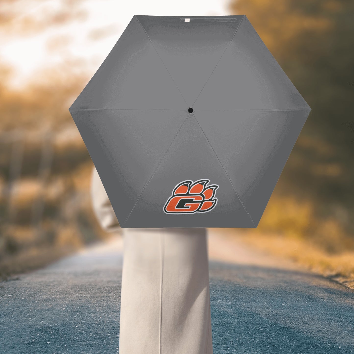 Grissom Tiger Paw Outside Print Manual Folding Umbrella