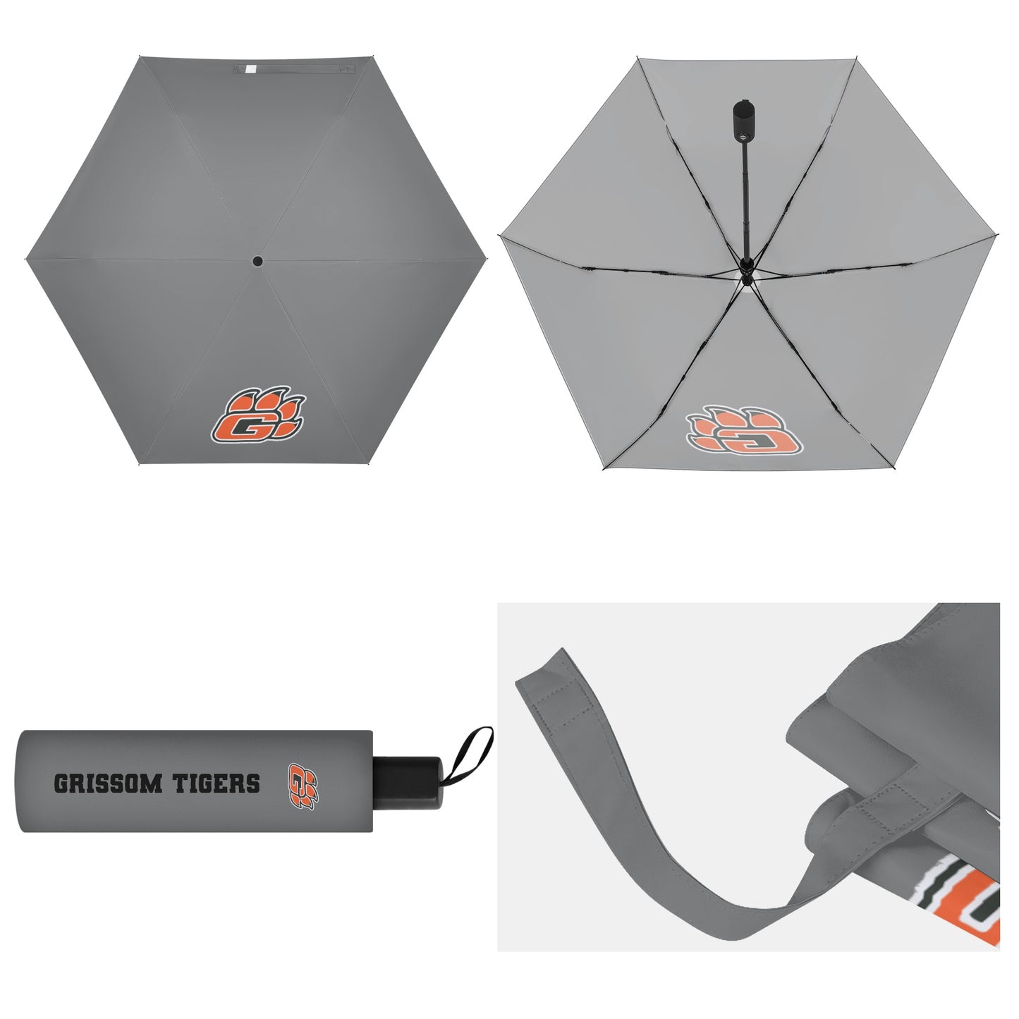 Grissom Tiger Paw Outside Print Manual Folding Umbrella
