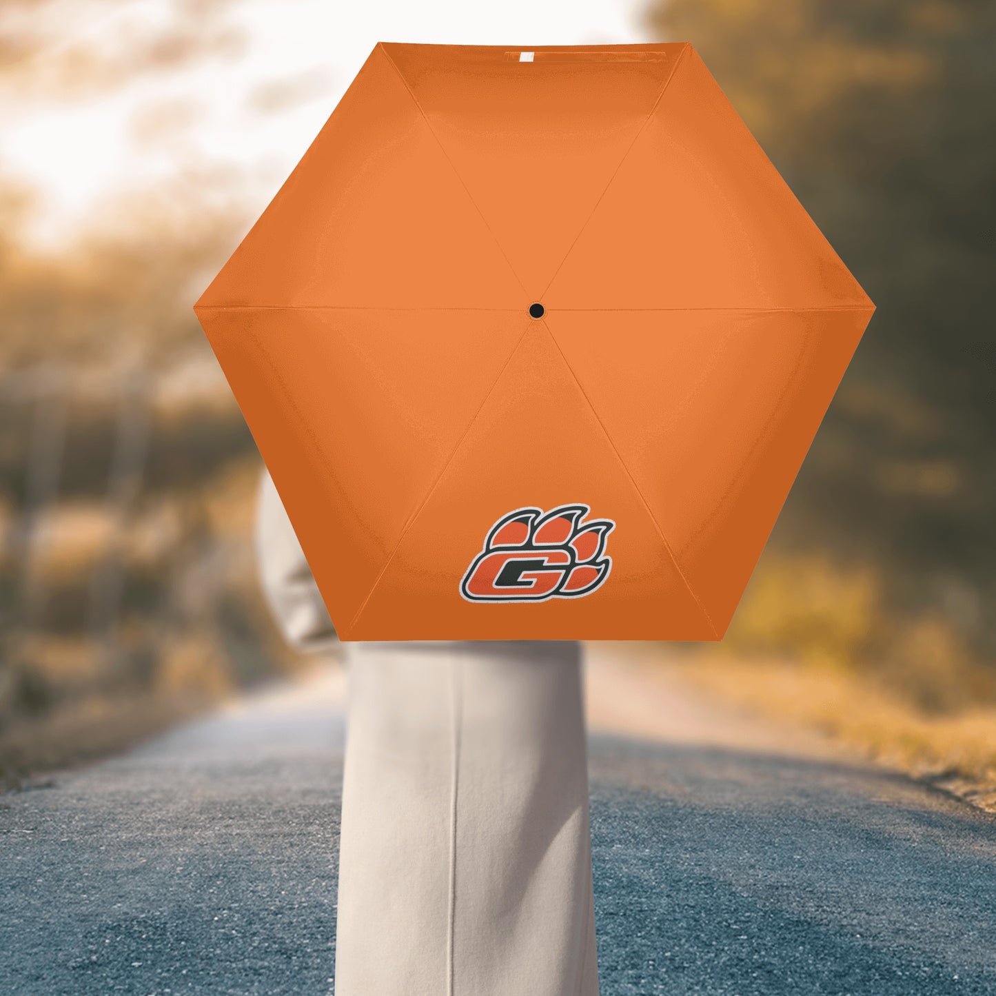 Grissom Tiger Paw Outside Print Manual Folding Umbrella