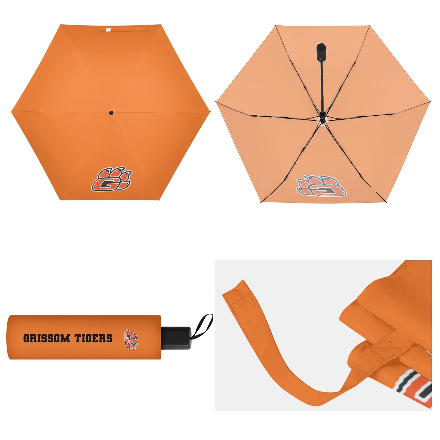 Grissom Tiger Paw Outside Print Manual Folding Umbrella