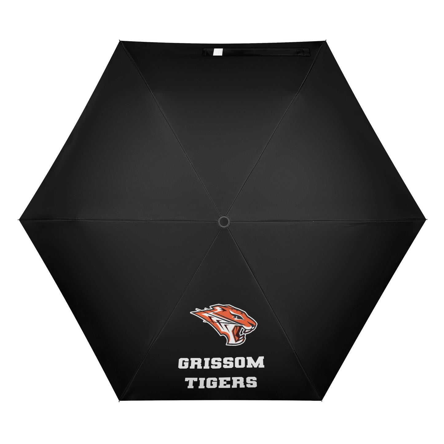 Grissom Men Soccer Logo Outside Print Manual Folding Umbrella