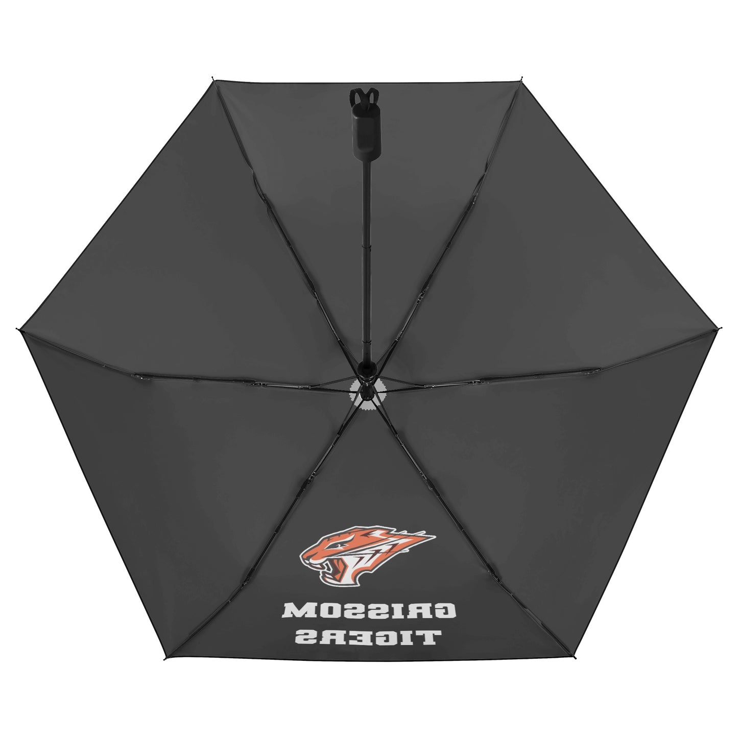 Grissom Men Soccer Logo Outside Print Manual Folding Umbrella