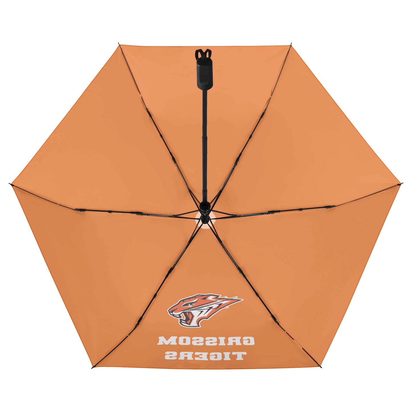 Grissom Men Soccer Logo Outside Print Manual Folding Umbrella