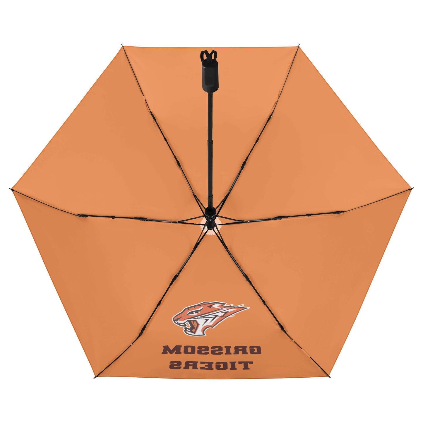 Grissom Men Soccer Logo Outside Print Manual Folding Umbrella