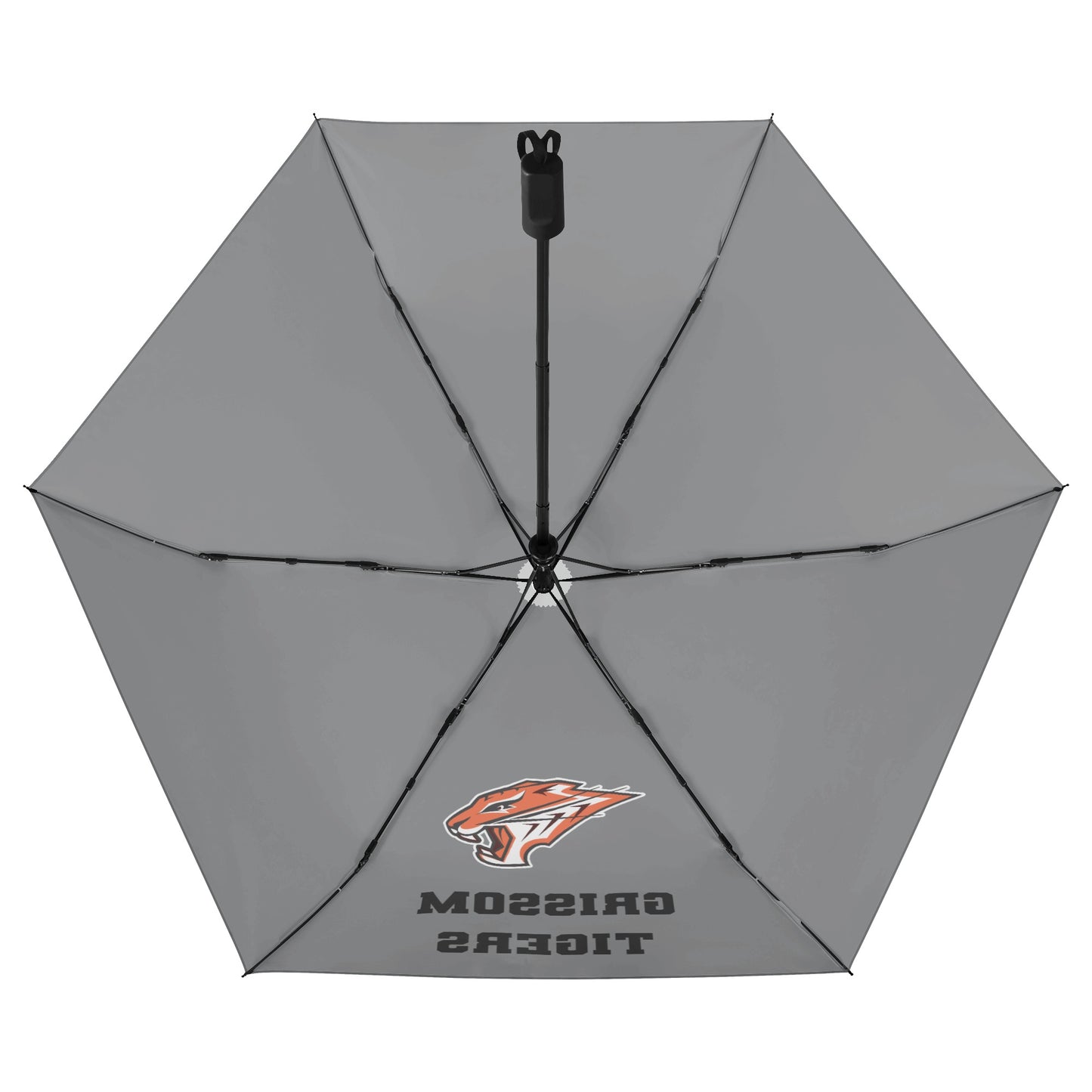 Grissom Men Soccer Logo Outside Print Manual Folding Umbrella
