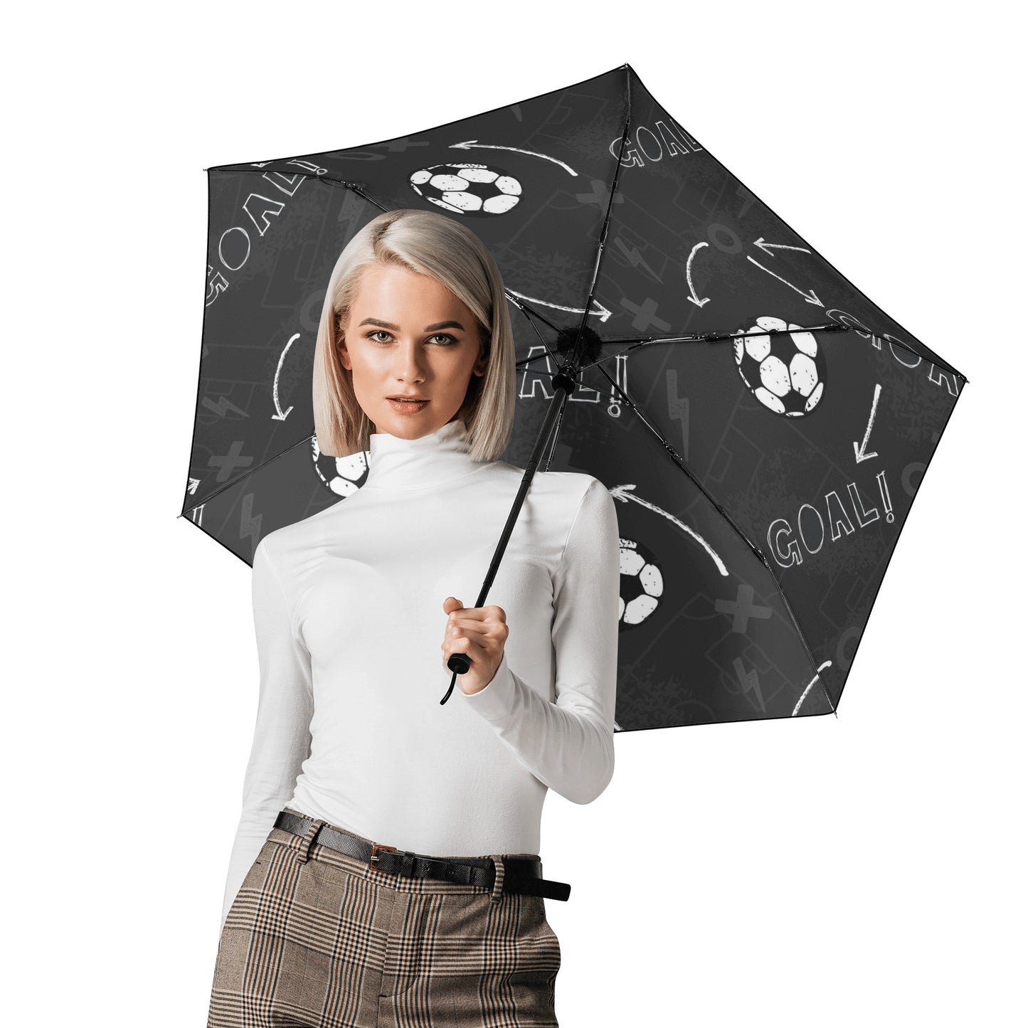 Grissom Soccer Inside Print Umbrella