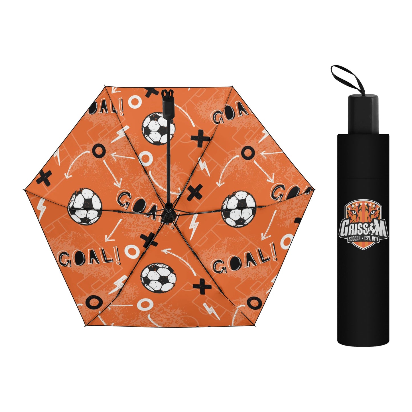 Grissom Soccer Inside Print Umbrella