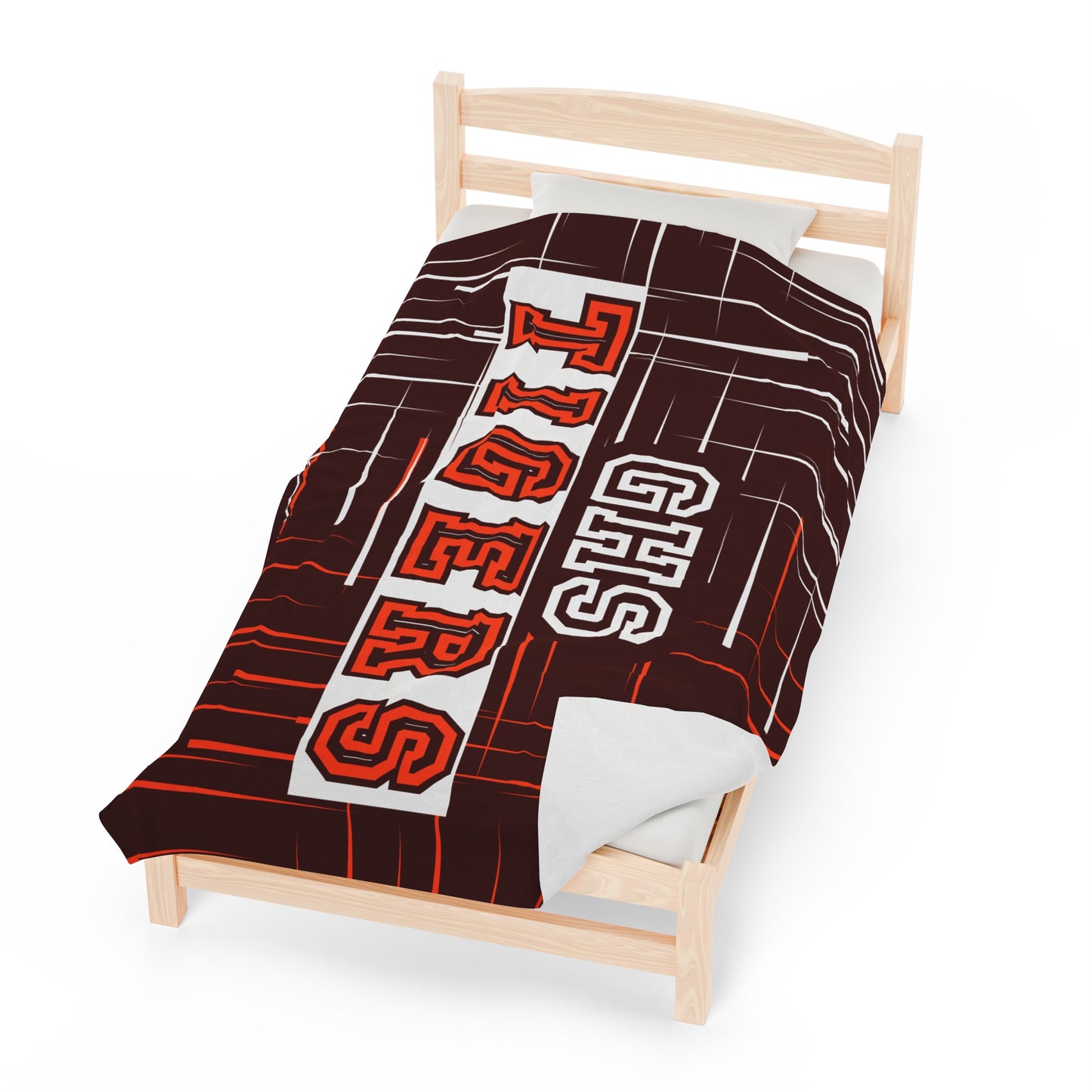 GHS Tigers Lines Velveteen Plush Blanket