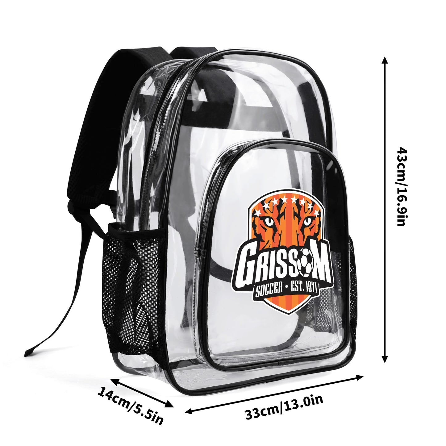 Grissom Logo Clear 17 Backpack
