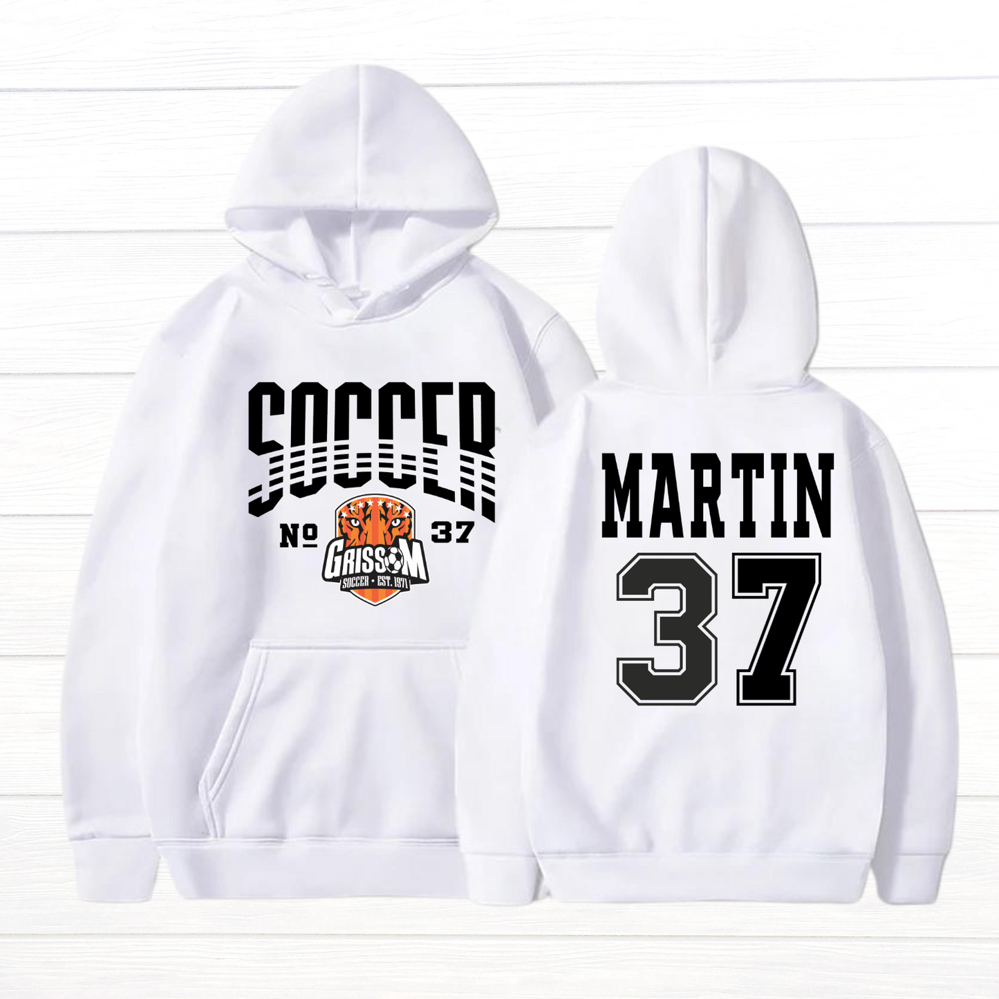 Large Front/Back - Soccer Custom Name/Number