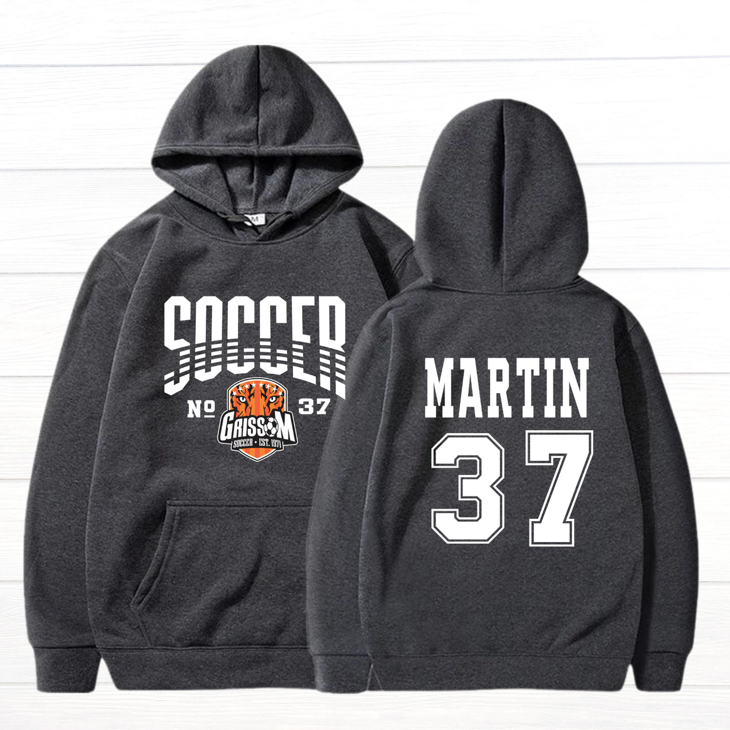 Large Front/Back - Soccer Custom Name/Number