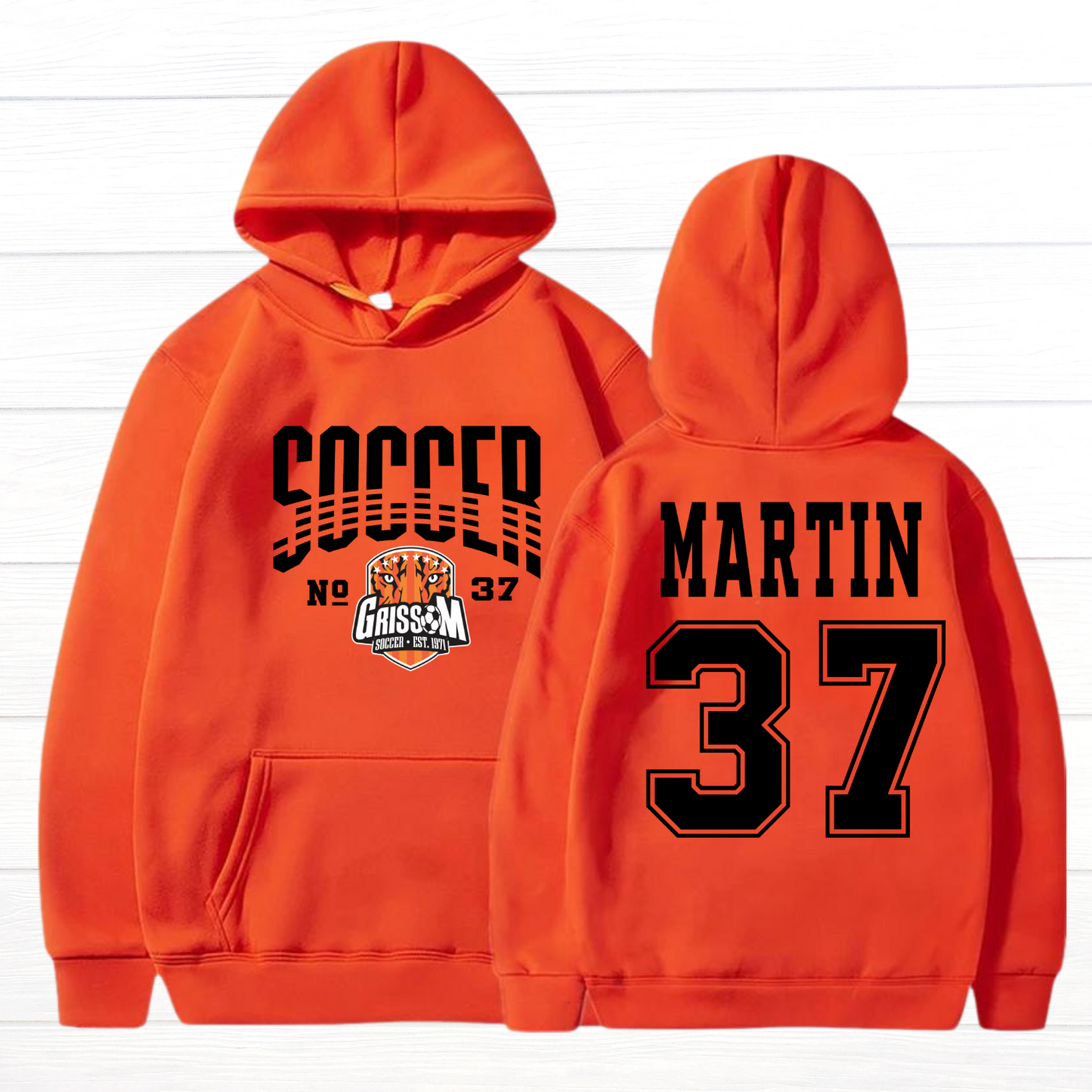Large Front/Back - Soccer Custom Name/Number