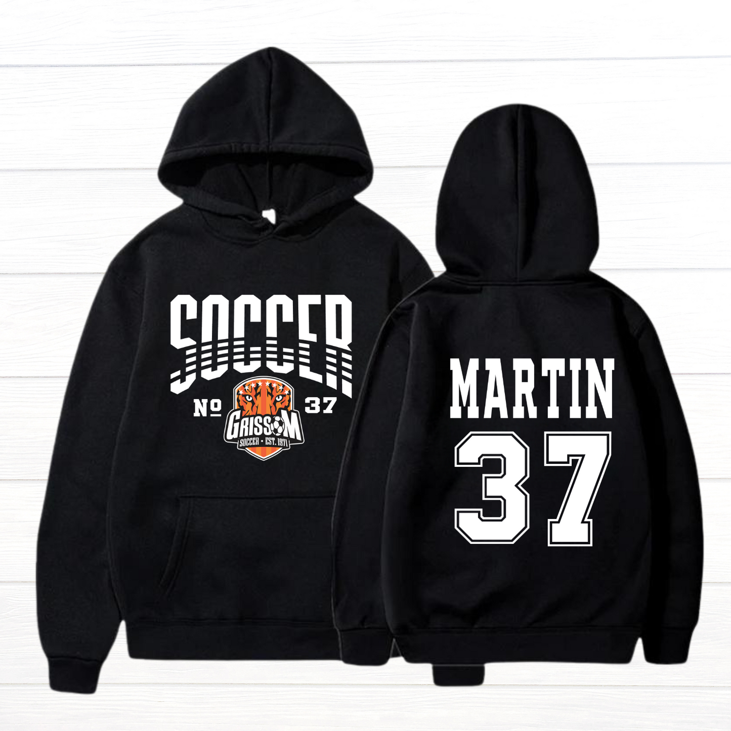 Large Front/Back - Soccer Custom Name/Number