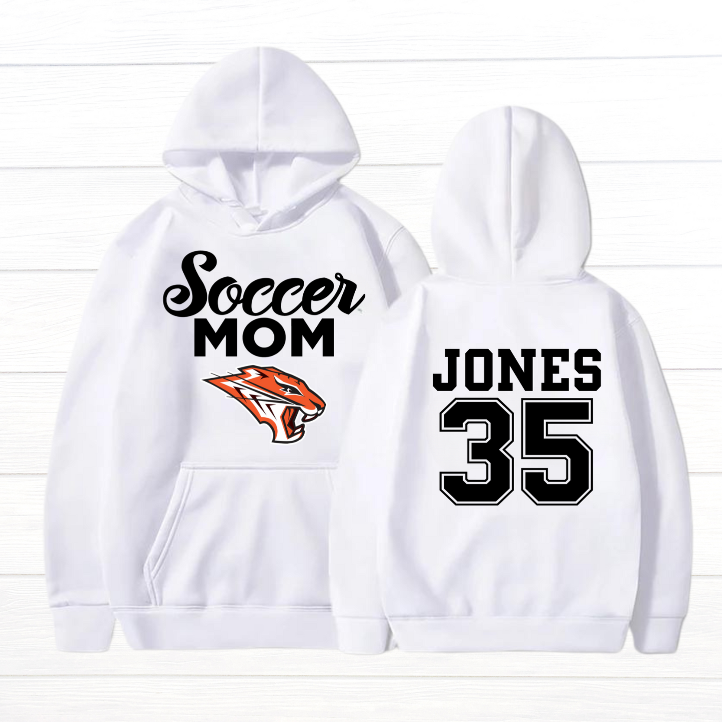 Large Front/Back - Personalized Tigers Mom
