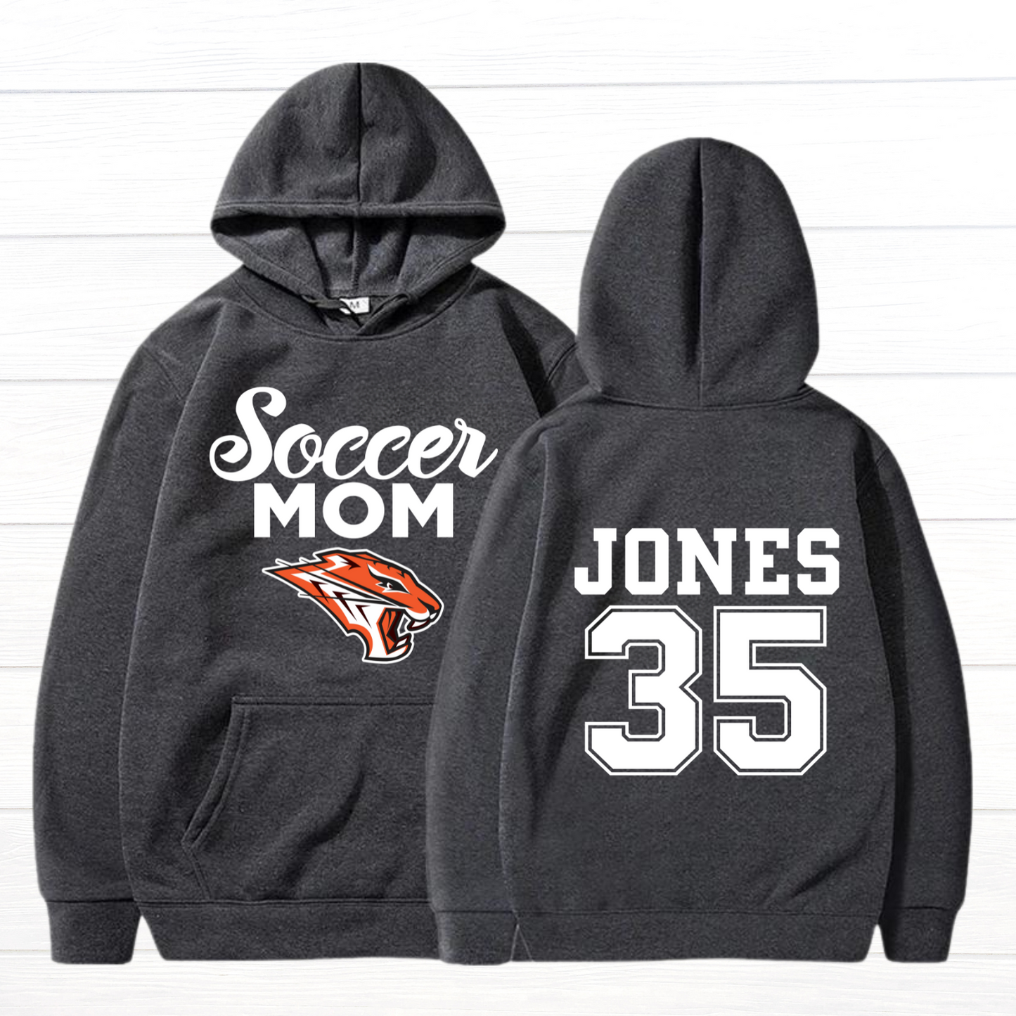 Large Front/Back - Personalized Tigers Mom