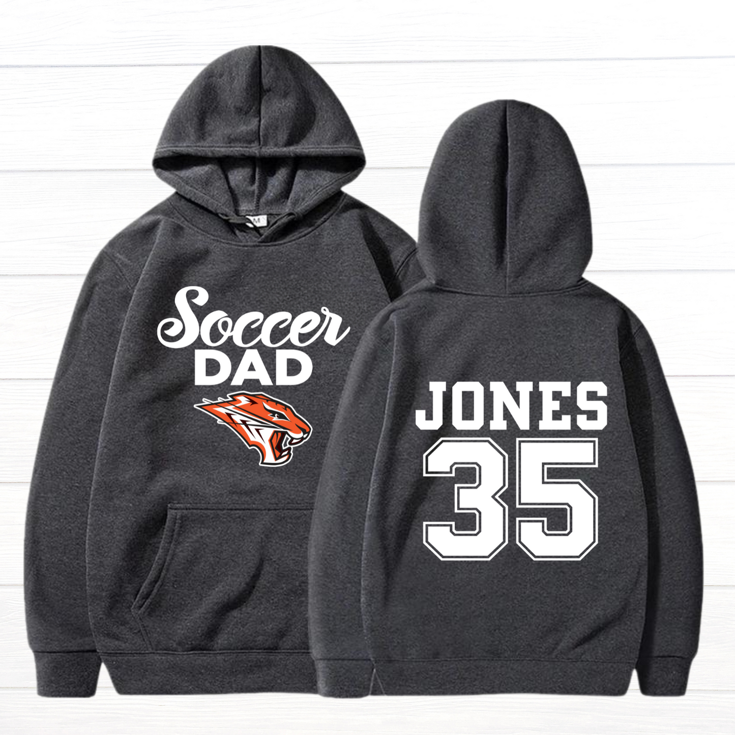 Large Front/Back - Personalized Tigers Dad