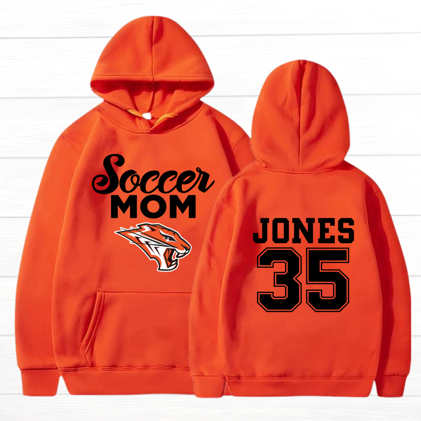 Large Front/Back - Personalized Tigers Mom
