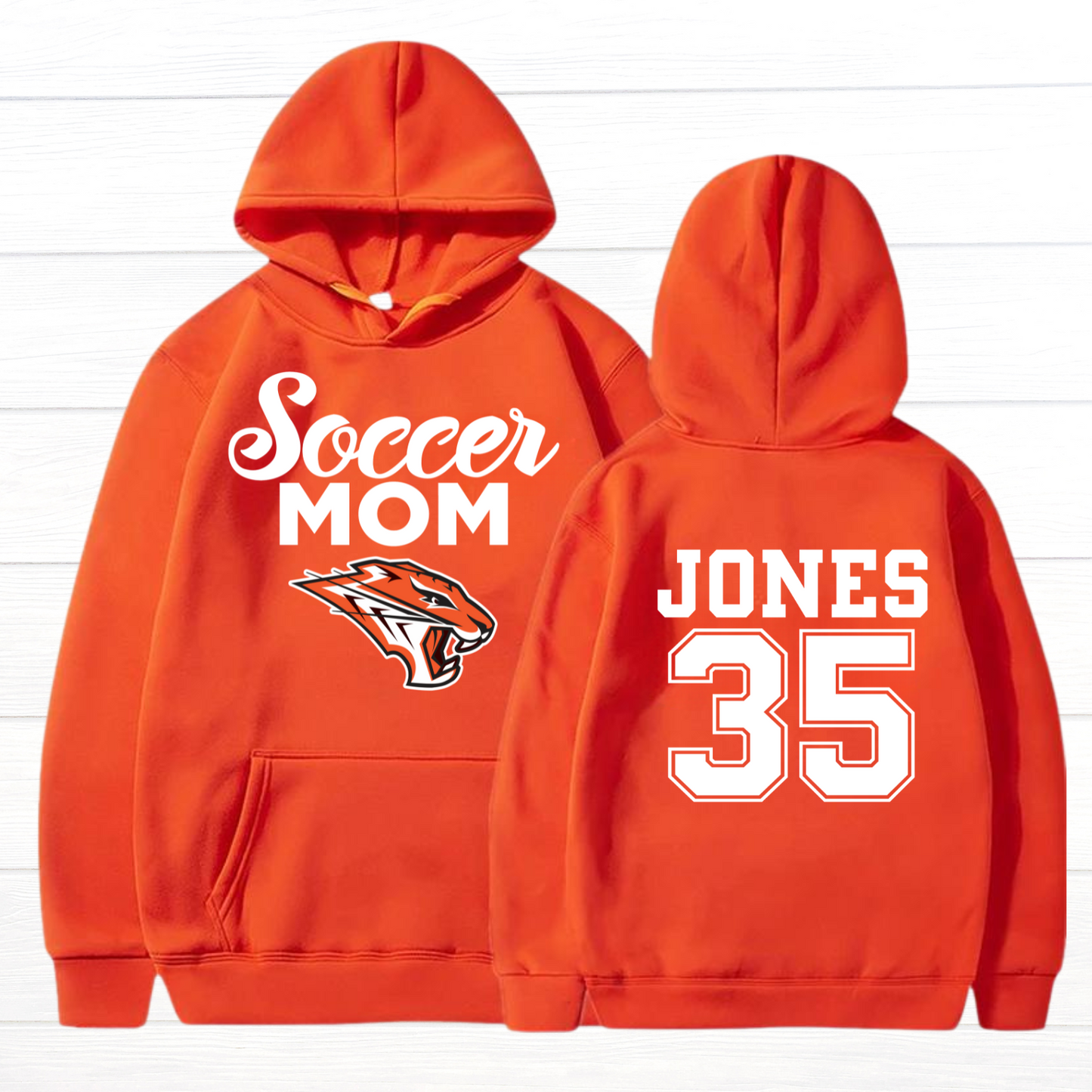 Large Front/Back - Personalized Tigers Mom