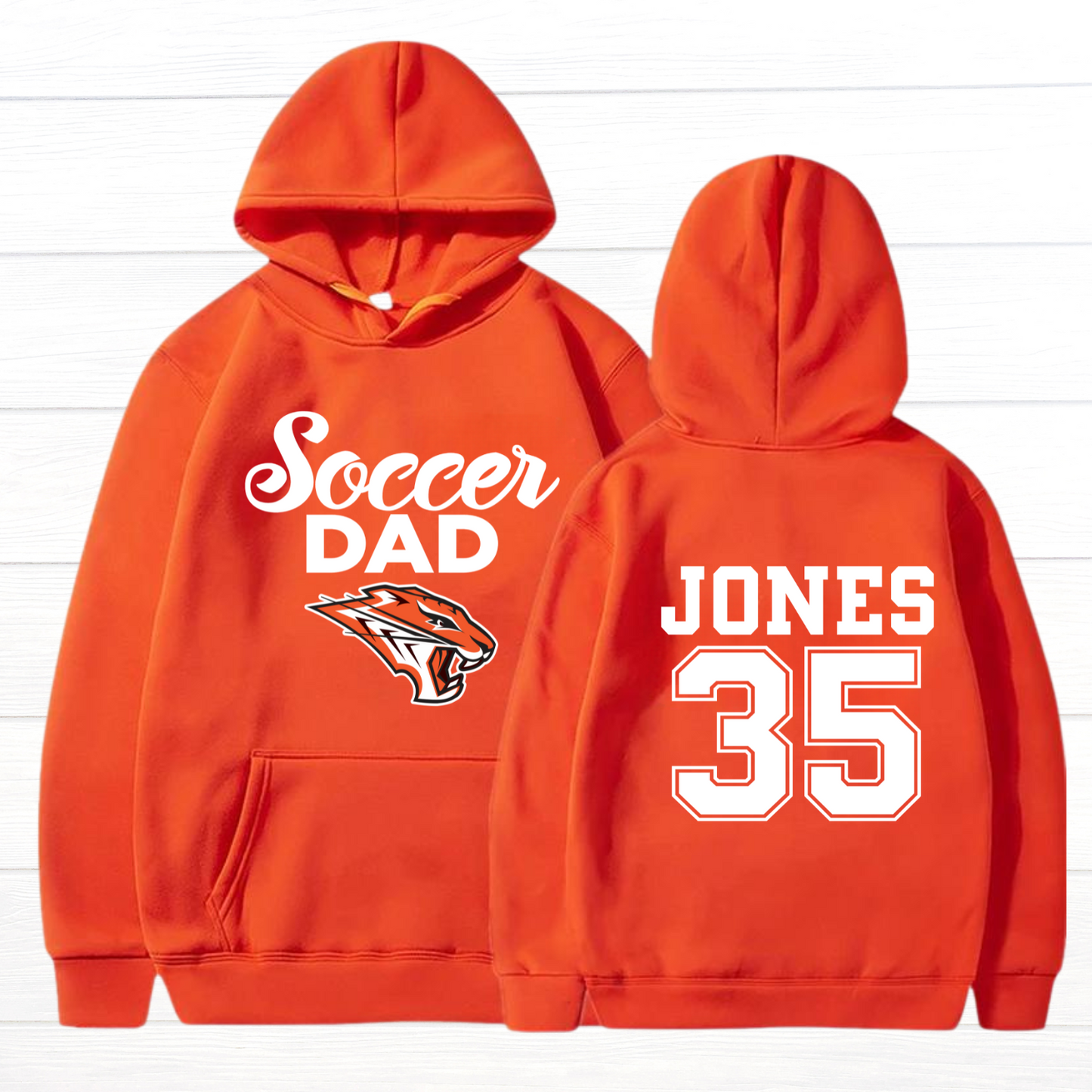 Large Front/Back - Personalized Tigers Dad