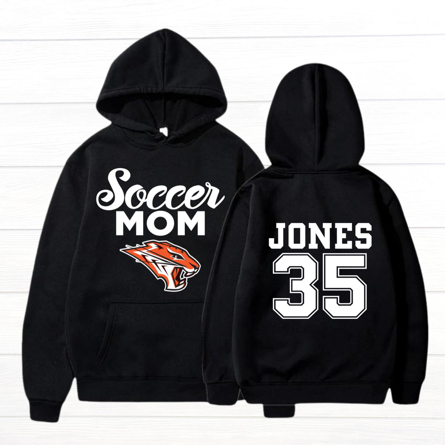 Large Front/Back - Personalized Tigers Mom