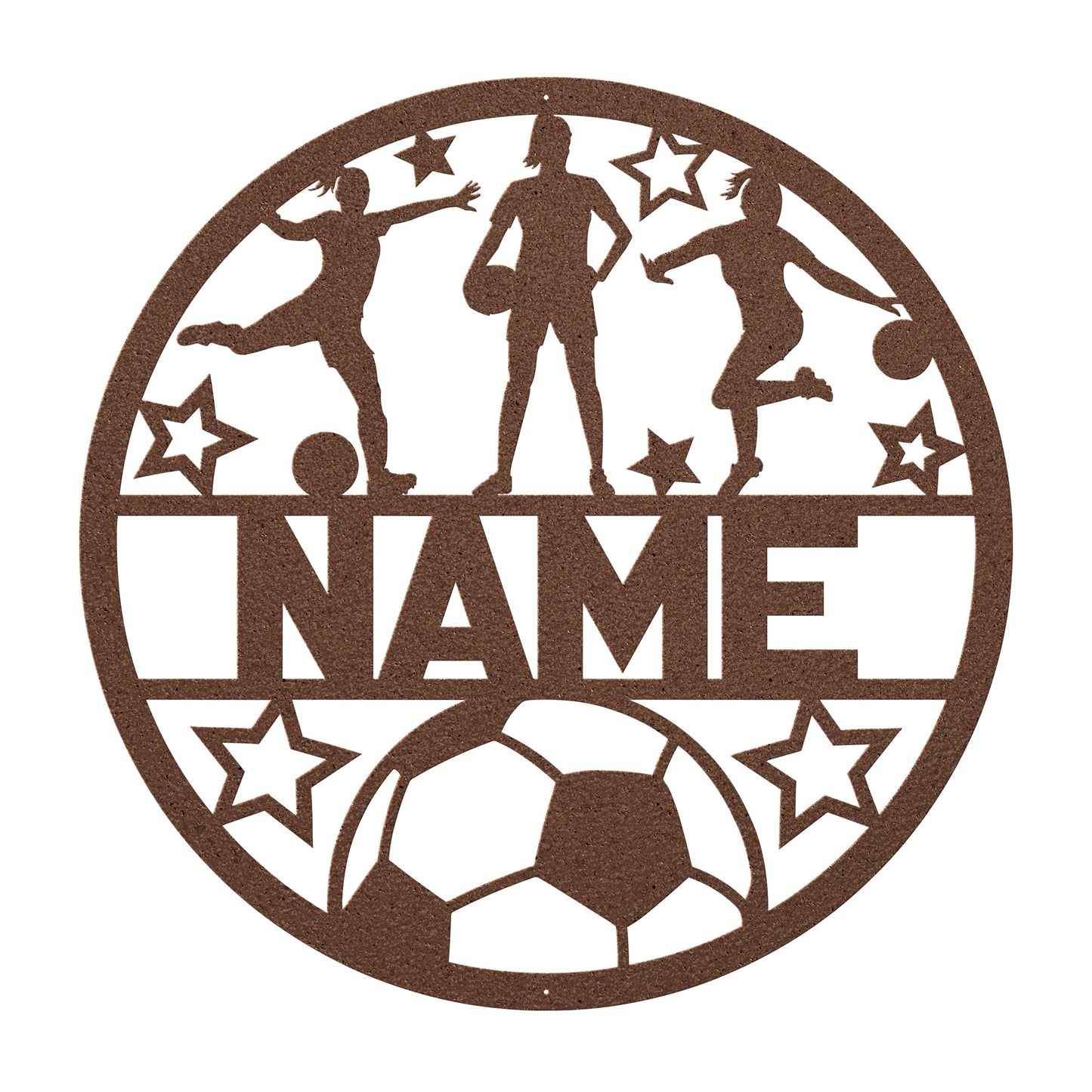 Custom Women's Soccer Metal Sign