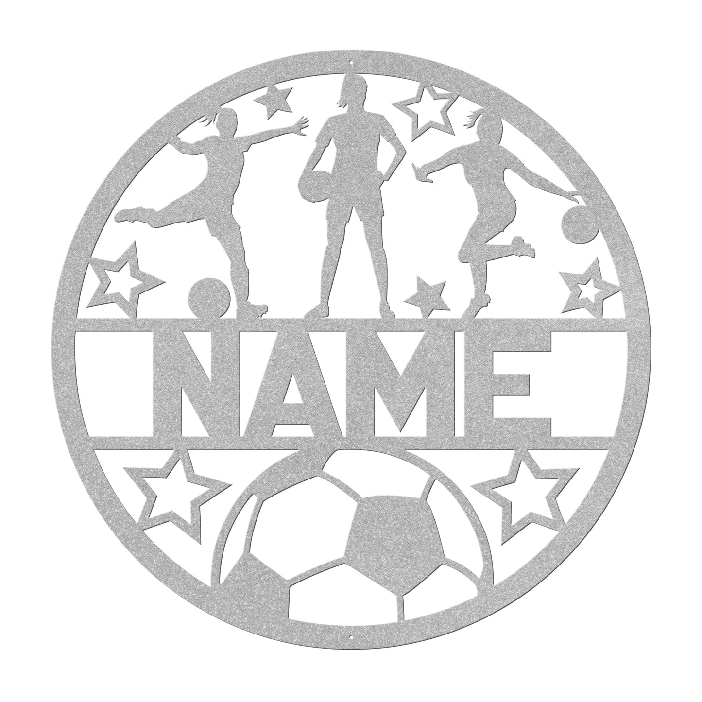 Custom Women's Soccer Metal Sign