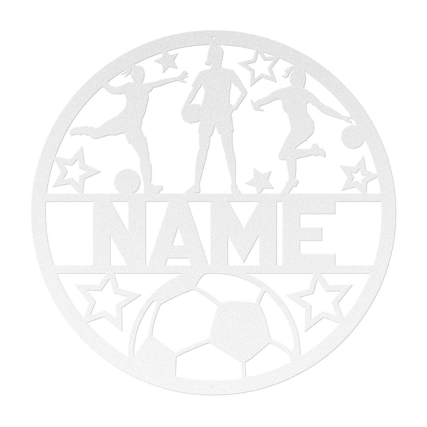 Custom Women's Soccer Metal Sign