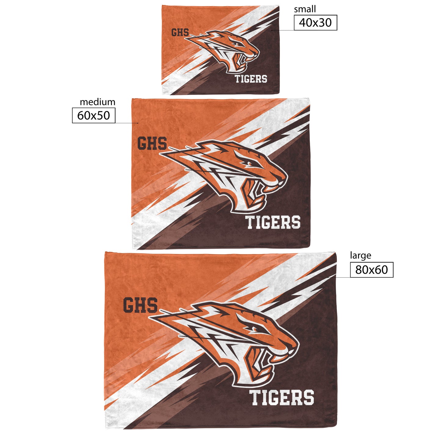 GHS Tigers Logo Velveteen Plush Blanket