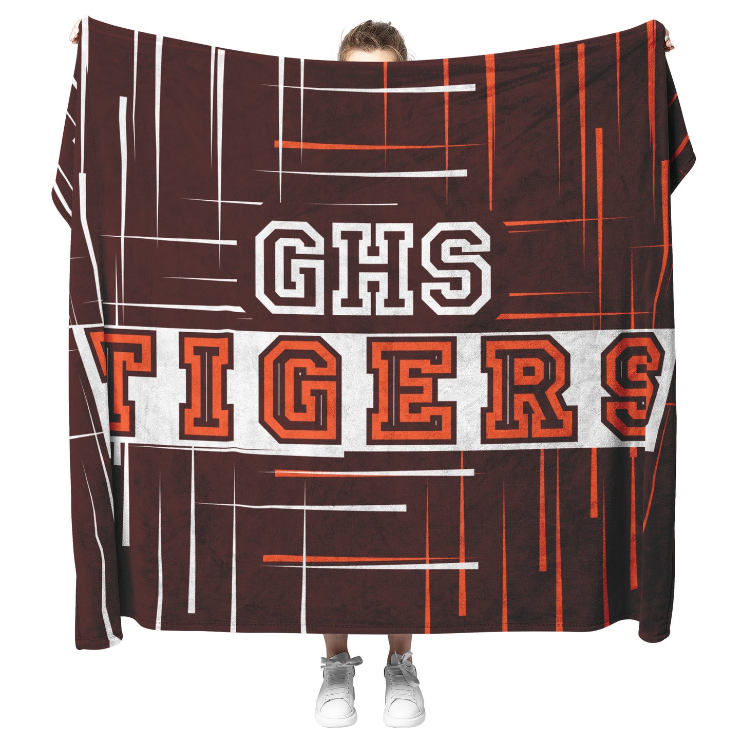 GHS Tigers Lines Velveteen Plush Blanket