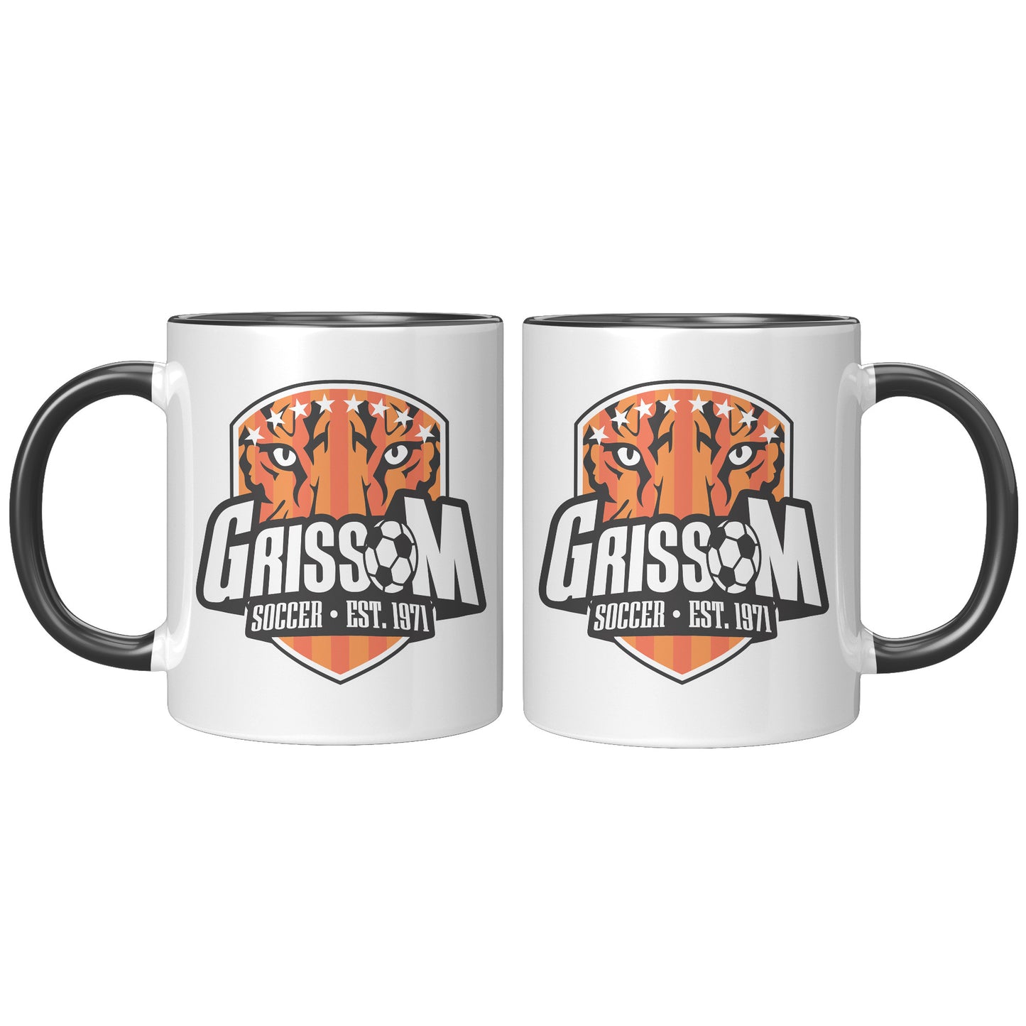 Grissom Mens Soccer 11oz White Accent Mug