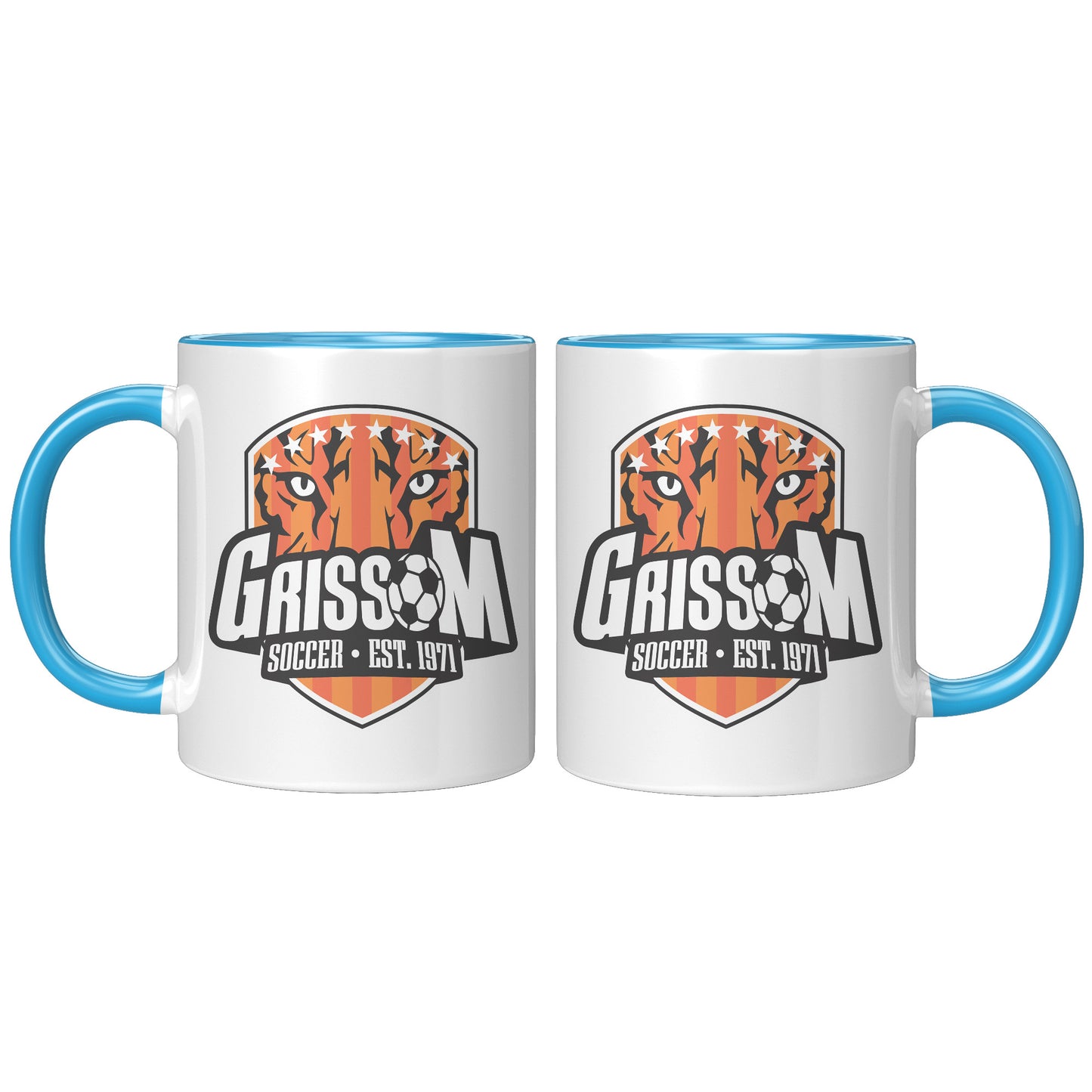 Grissom Mens Soccer 11oz White Accent Mug