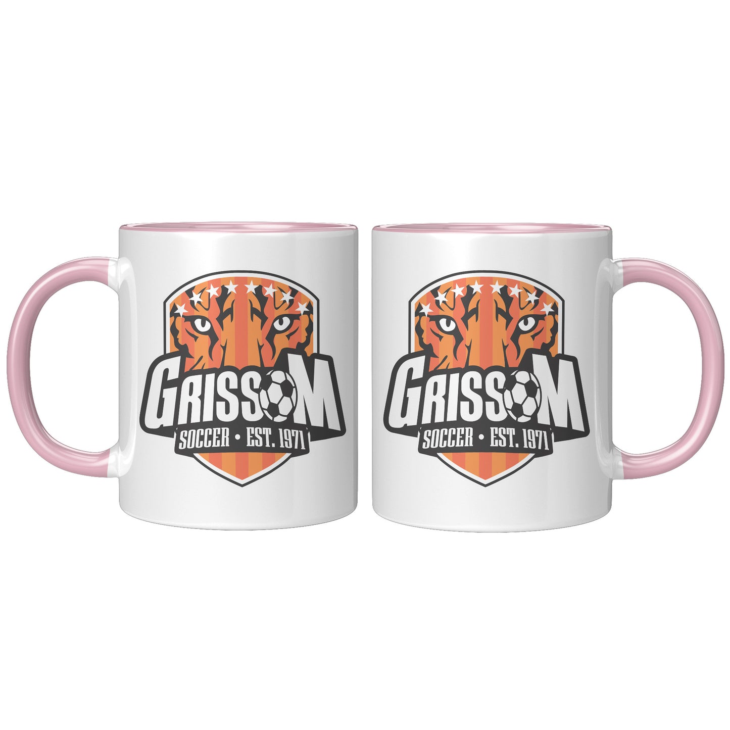 Grissom Mens Soccer 11oz White Accent Mug