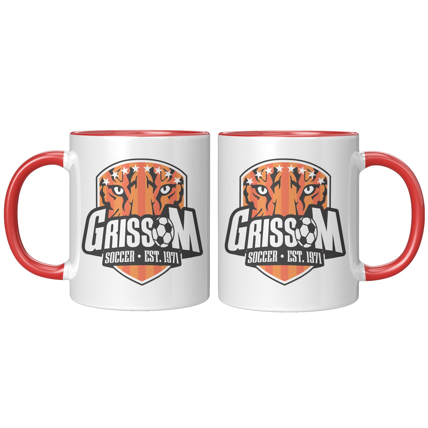 Grissom Mens Soccer 11oz White Accent Mug