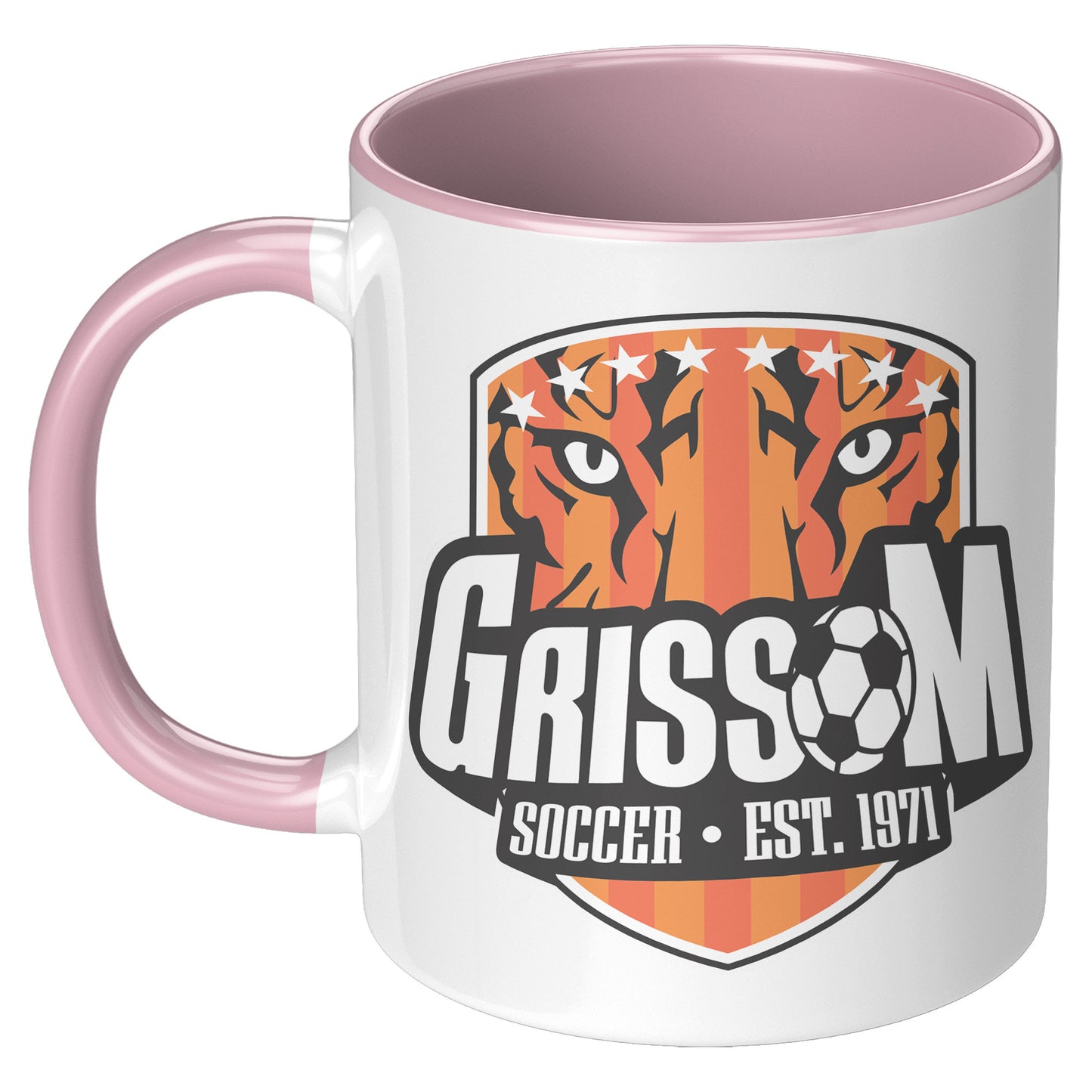 Grissom Mens Soccer 11oz White Accent Mug