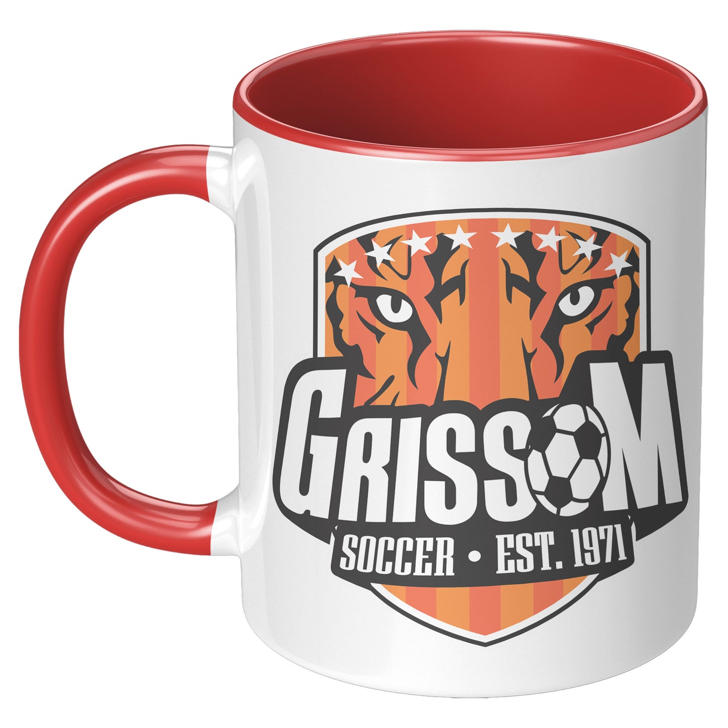 Grissom Mens Soccer 11oz White Accent Mug