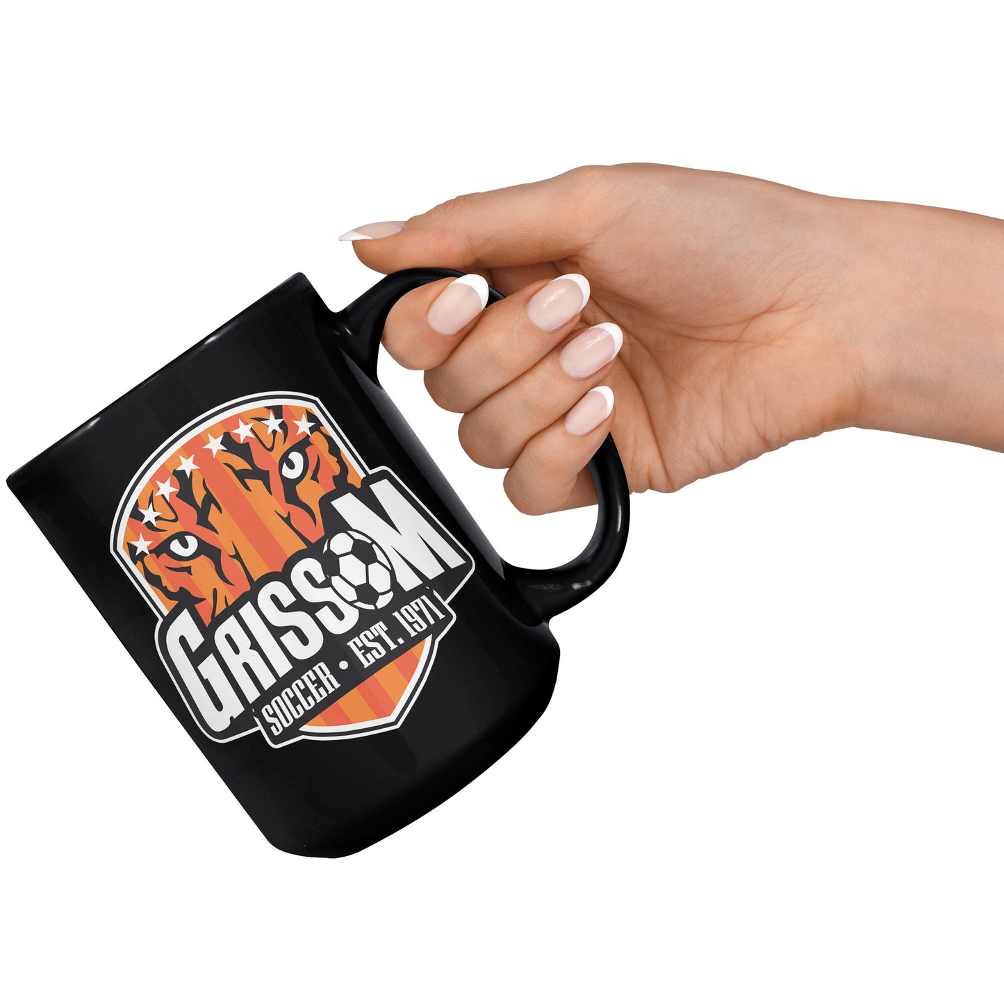 Grissom Mens Soccer 15oz Black Mug