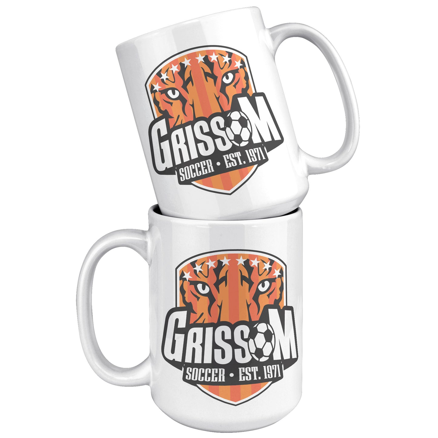 Grissom Mens Soccer 15 oz White Mug