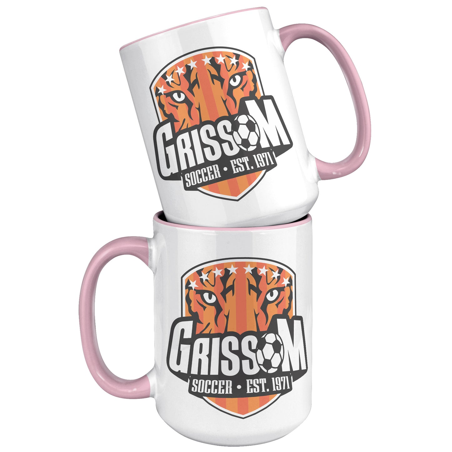 Grissom Mens Soccer 15oz White Accent Mug
