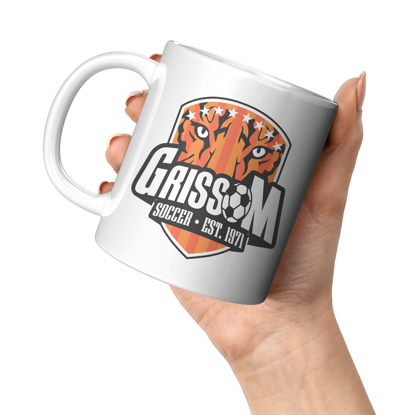 Grissom Mens Soccer 11oz White Mug
