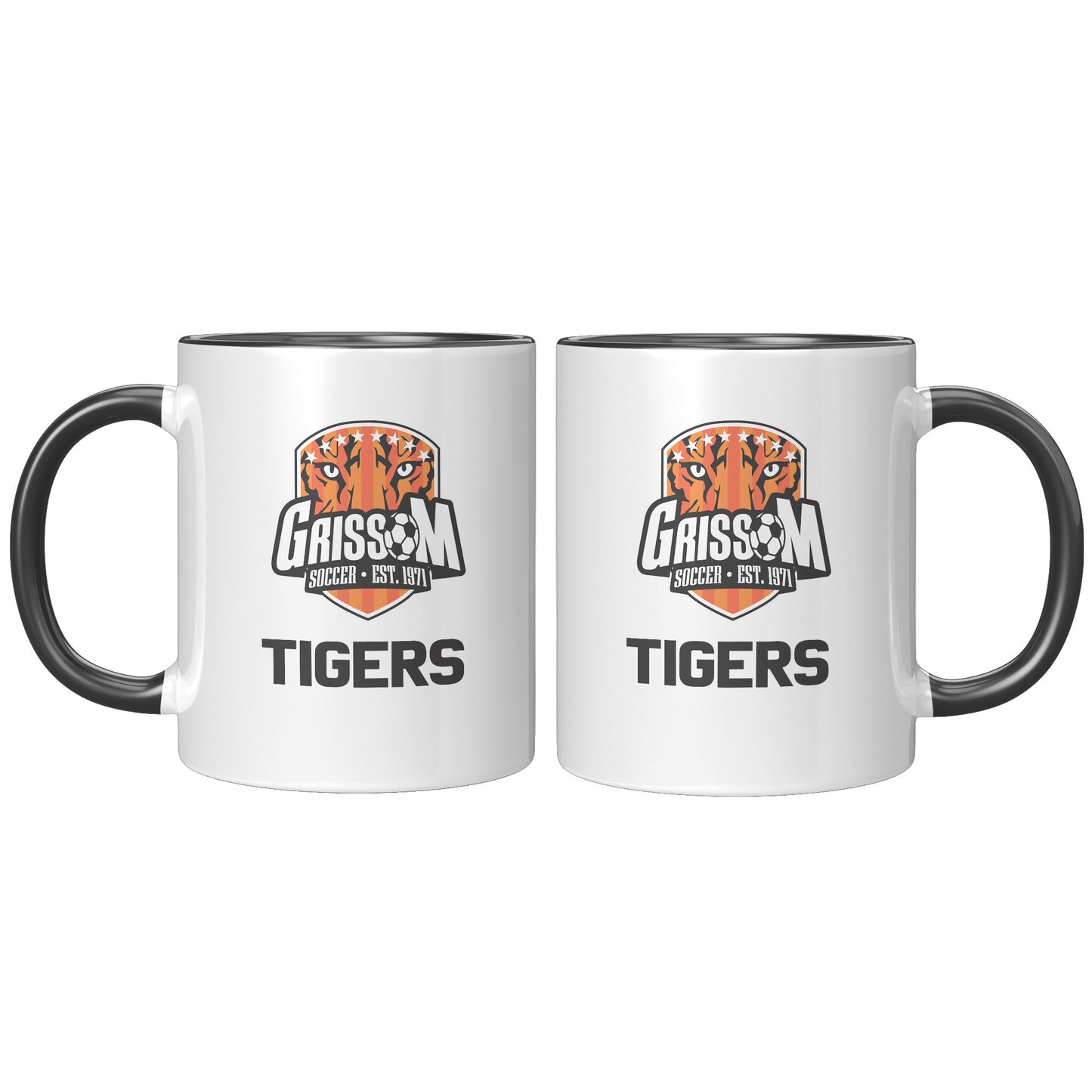 Grissom Mens Soccer Words 11oz White Accent Mug