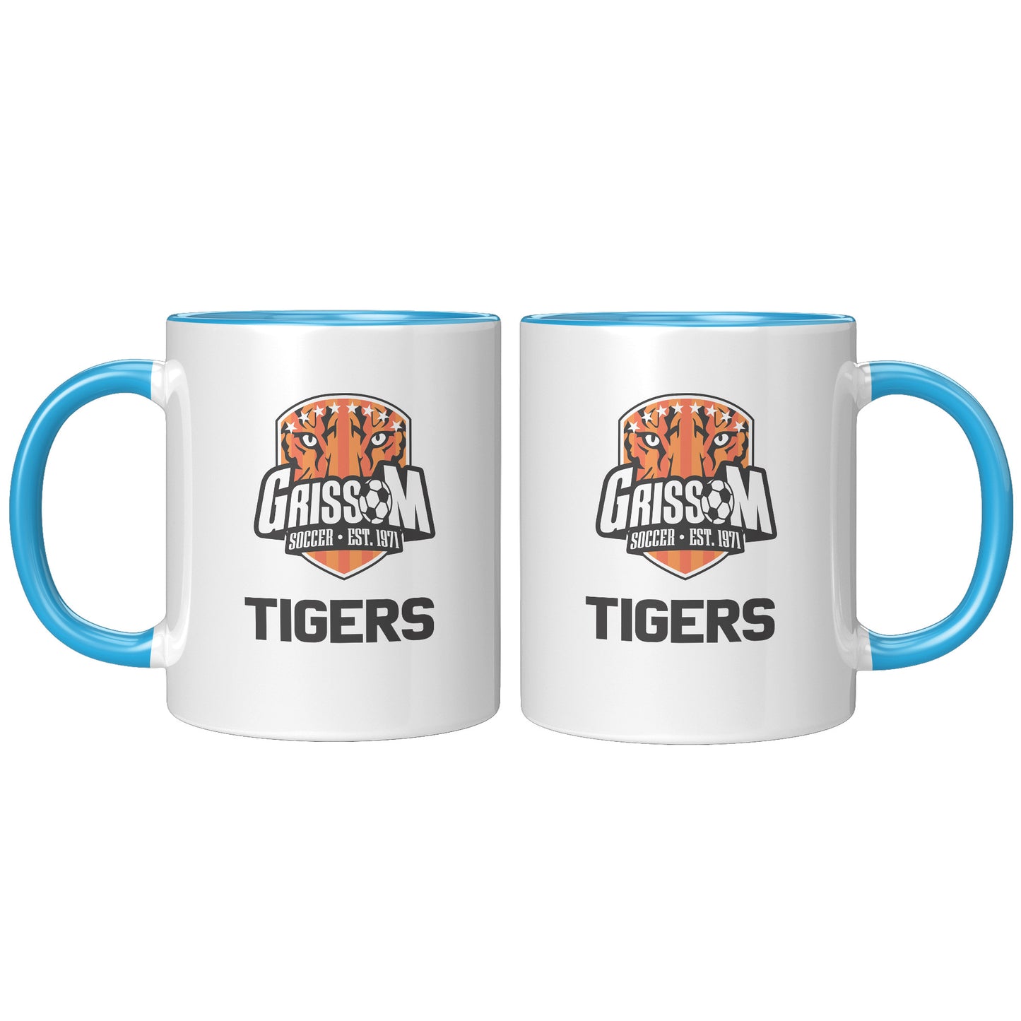 Grissom Mens Soccer Words 11oz White Accent Mug