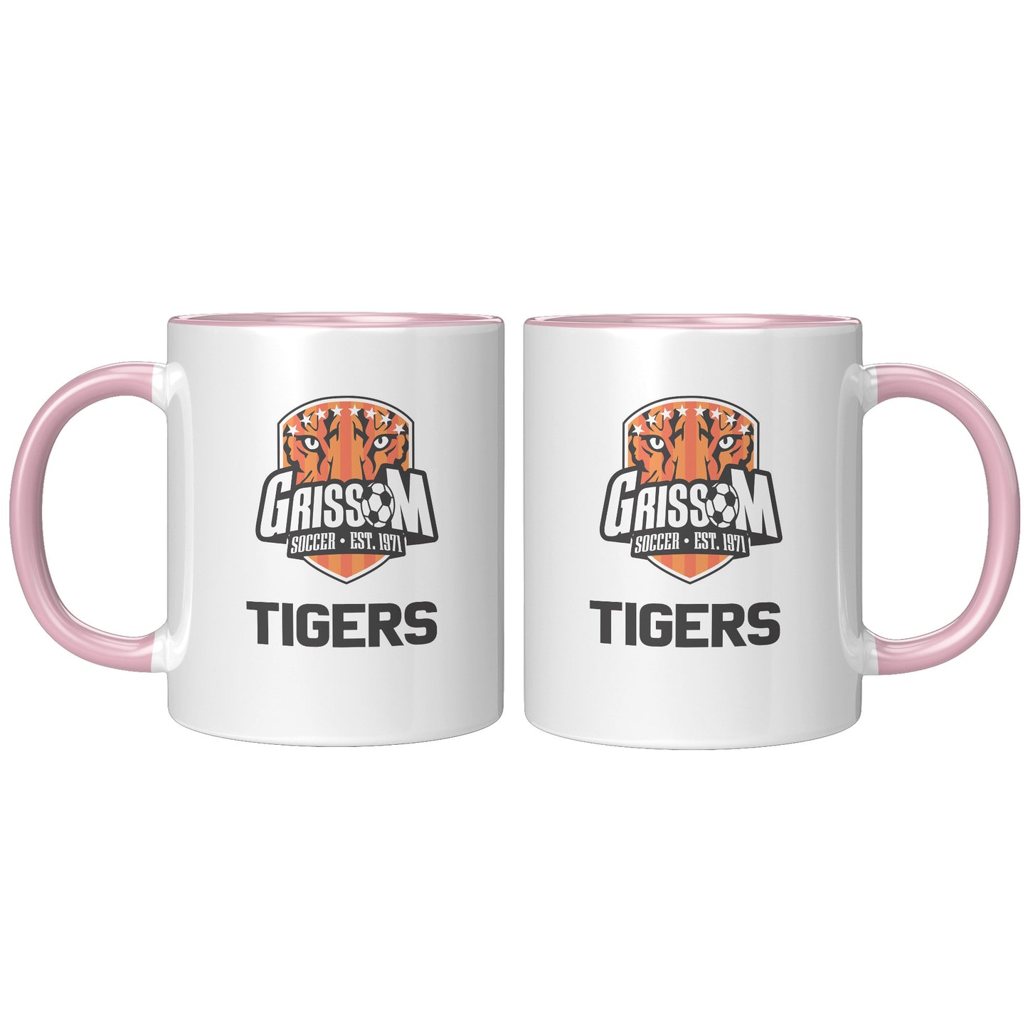 Grissom Mens Soccer Words 11oz White Accent Mug