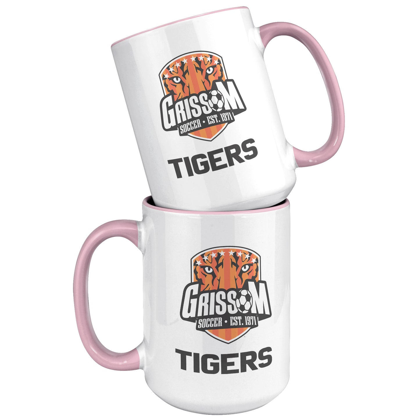 Grissom Mens Soccer Words 15oz White Accent Mug