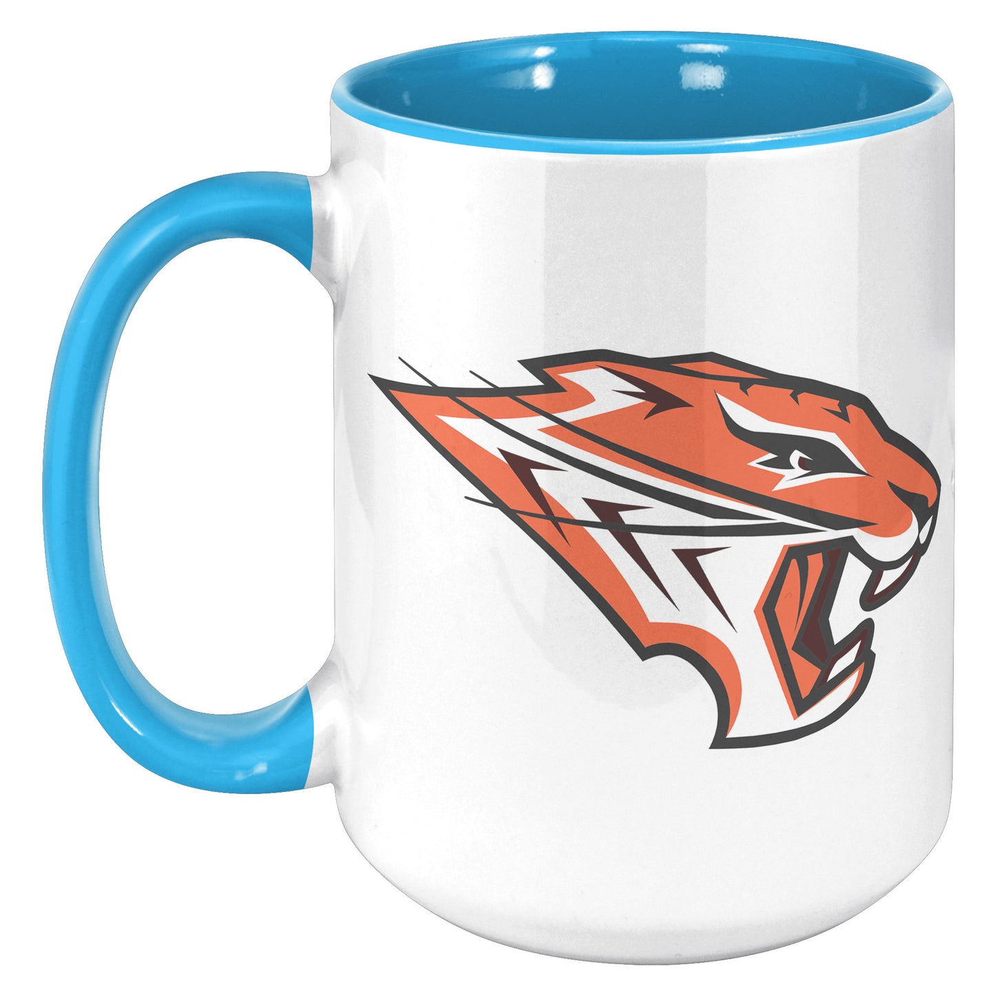 Grissom Tigers Logo 15oz White Accent Mug